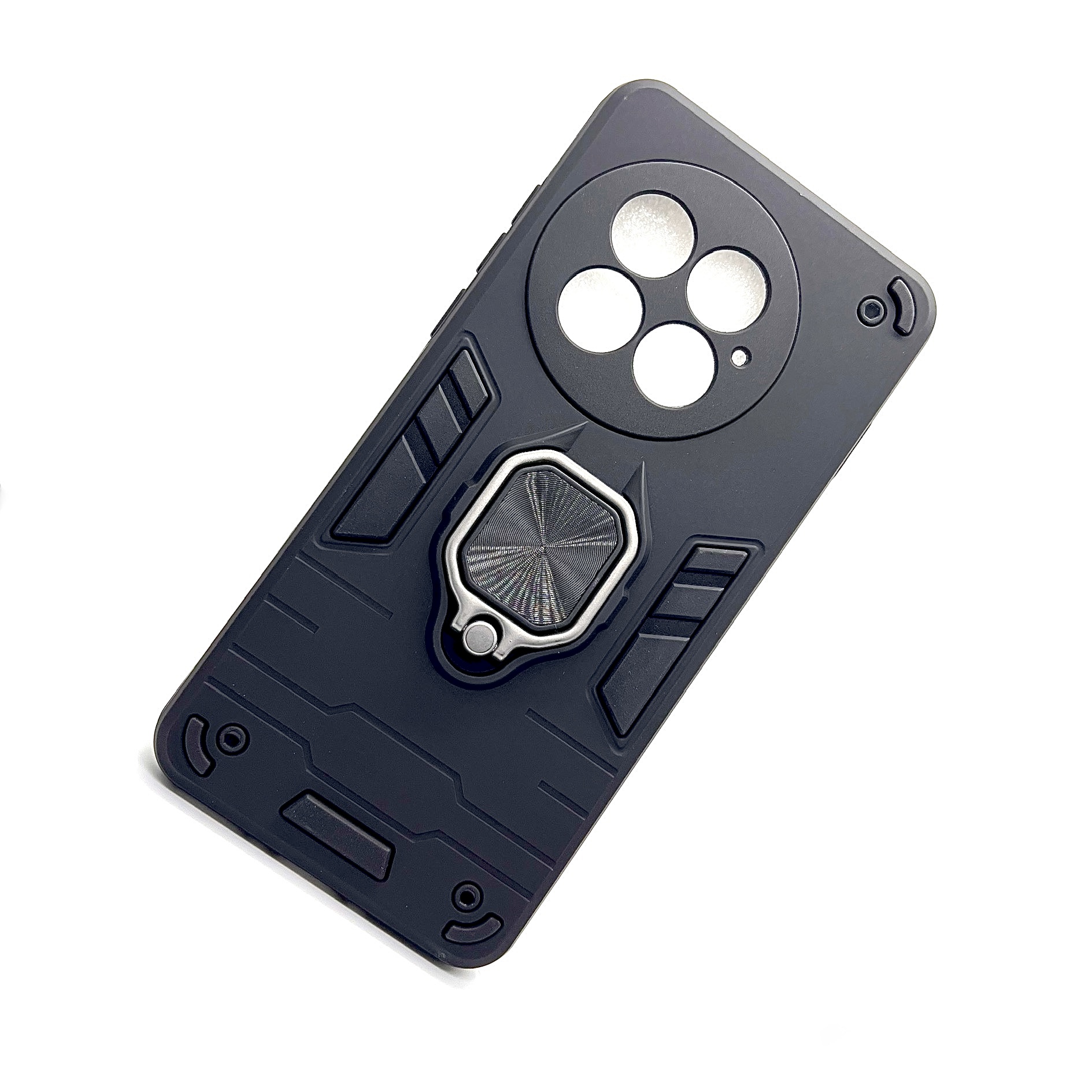 Oneplus 13 (5g) Armor Defense Hard Case With Ring Stand - Black (Other)