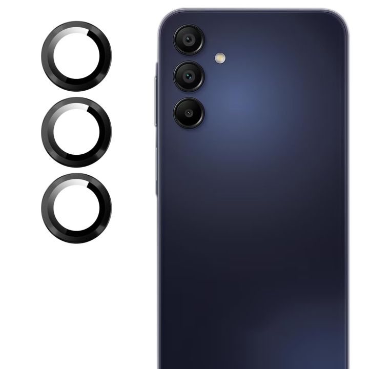 Samsung Galaxy A14 Camera Protector Mettalic Ring Glass - Black