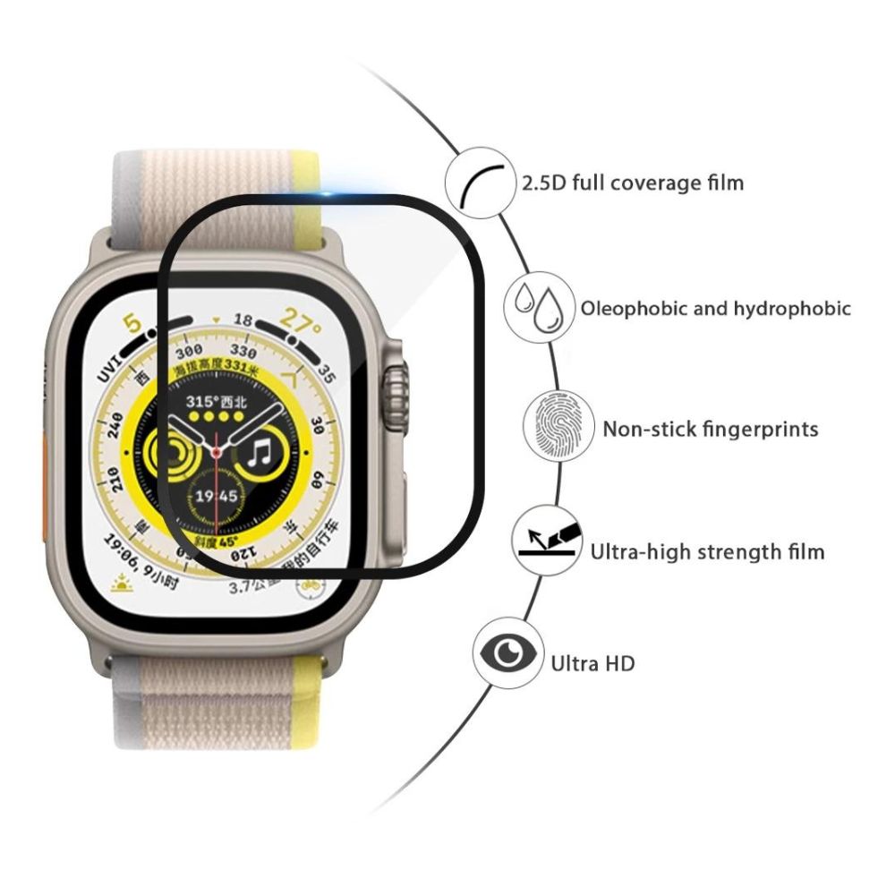 Apple Watch 49mm Watch Glass - Black