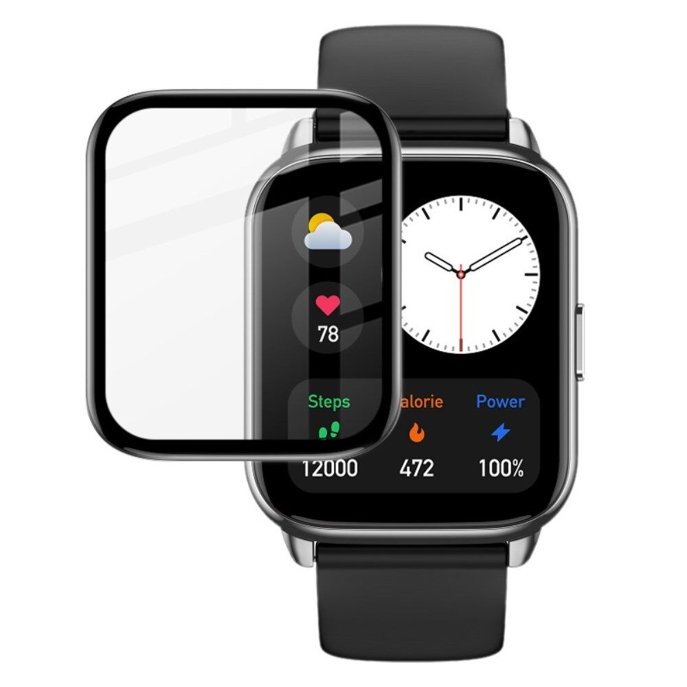 Amazfit Pop 2 Watch Full Glue  Protection Glass - Black