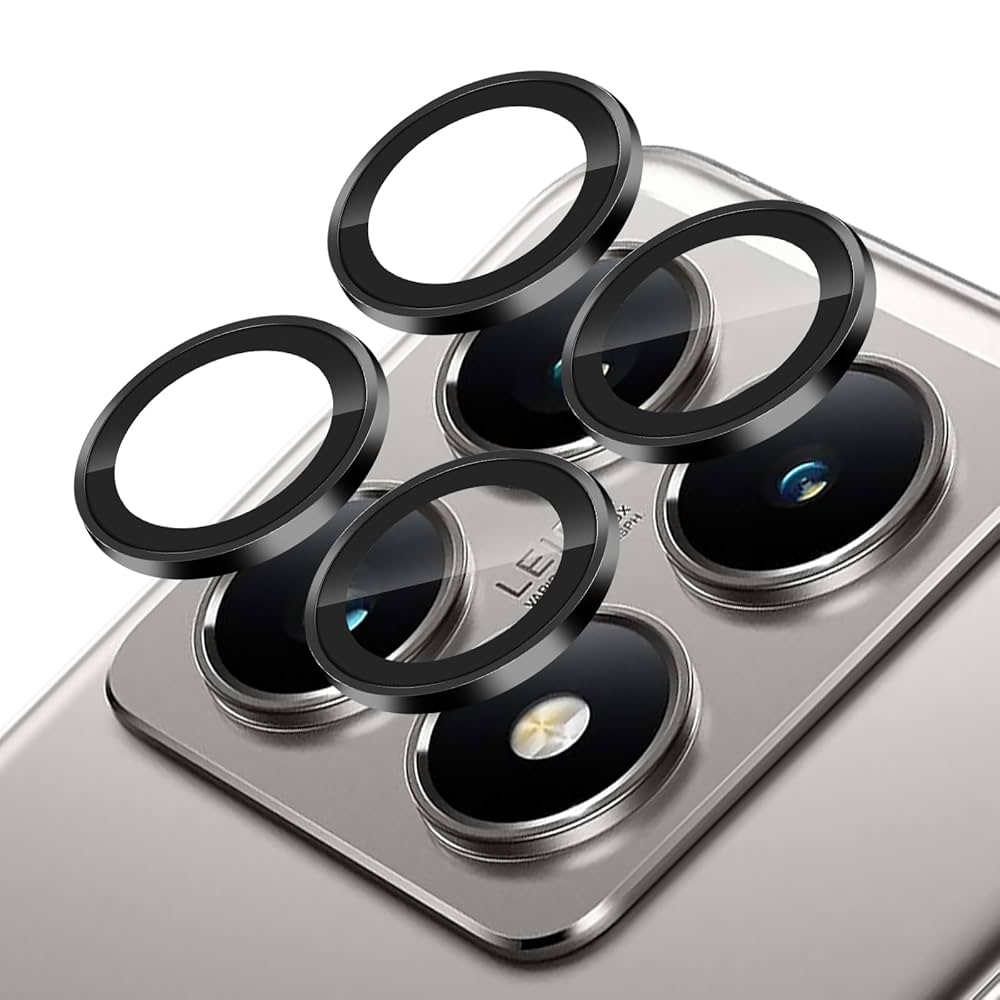 Xiaomi 14 T Camera Protector Mettalic Ring Glass - Black