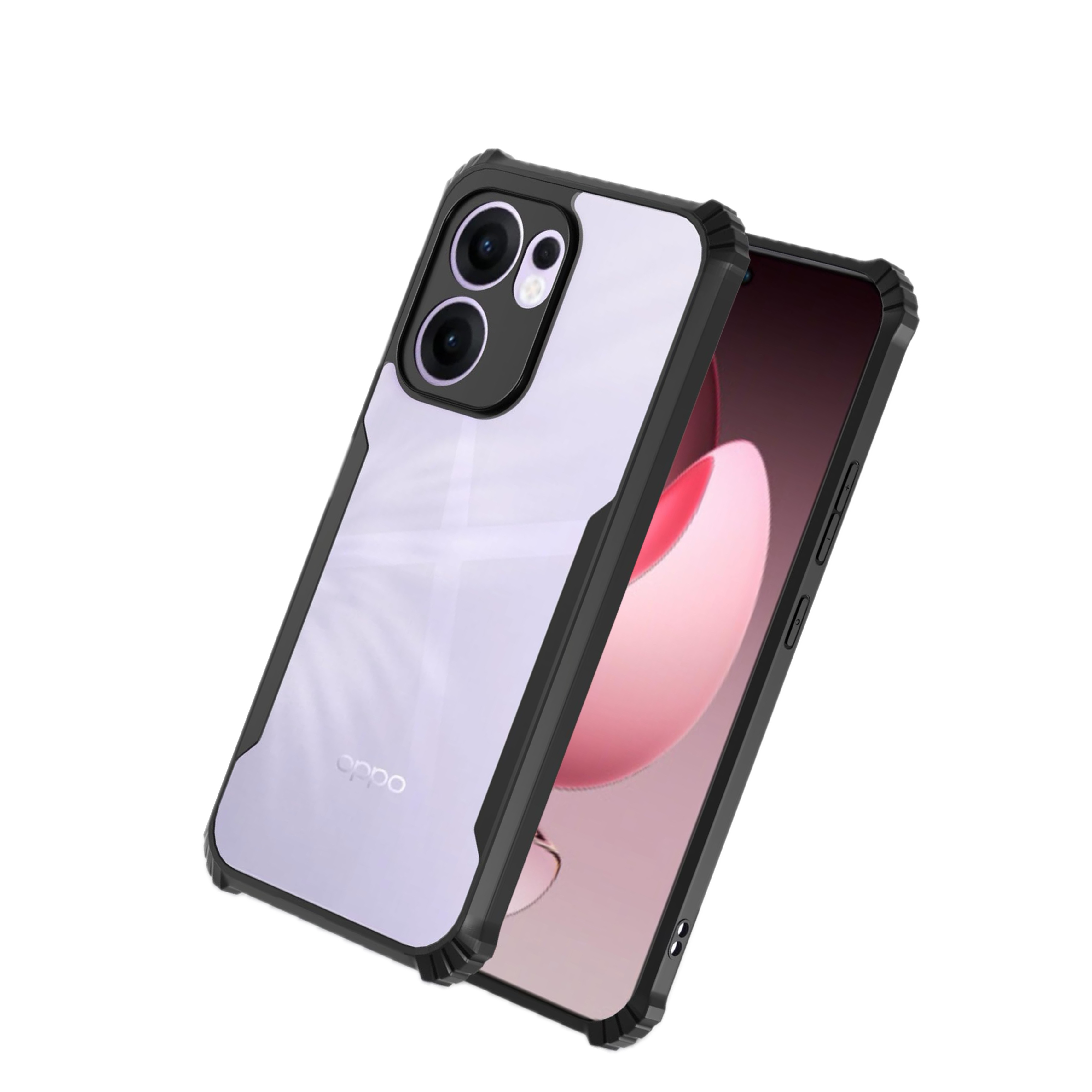 Oppo A6X Ipaaky Back Transparent Case With Side Border