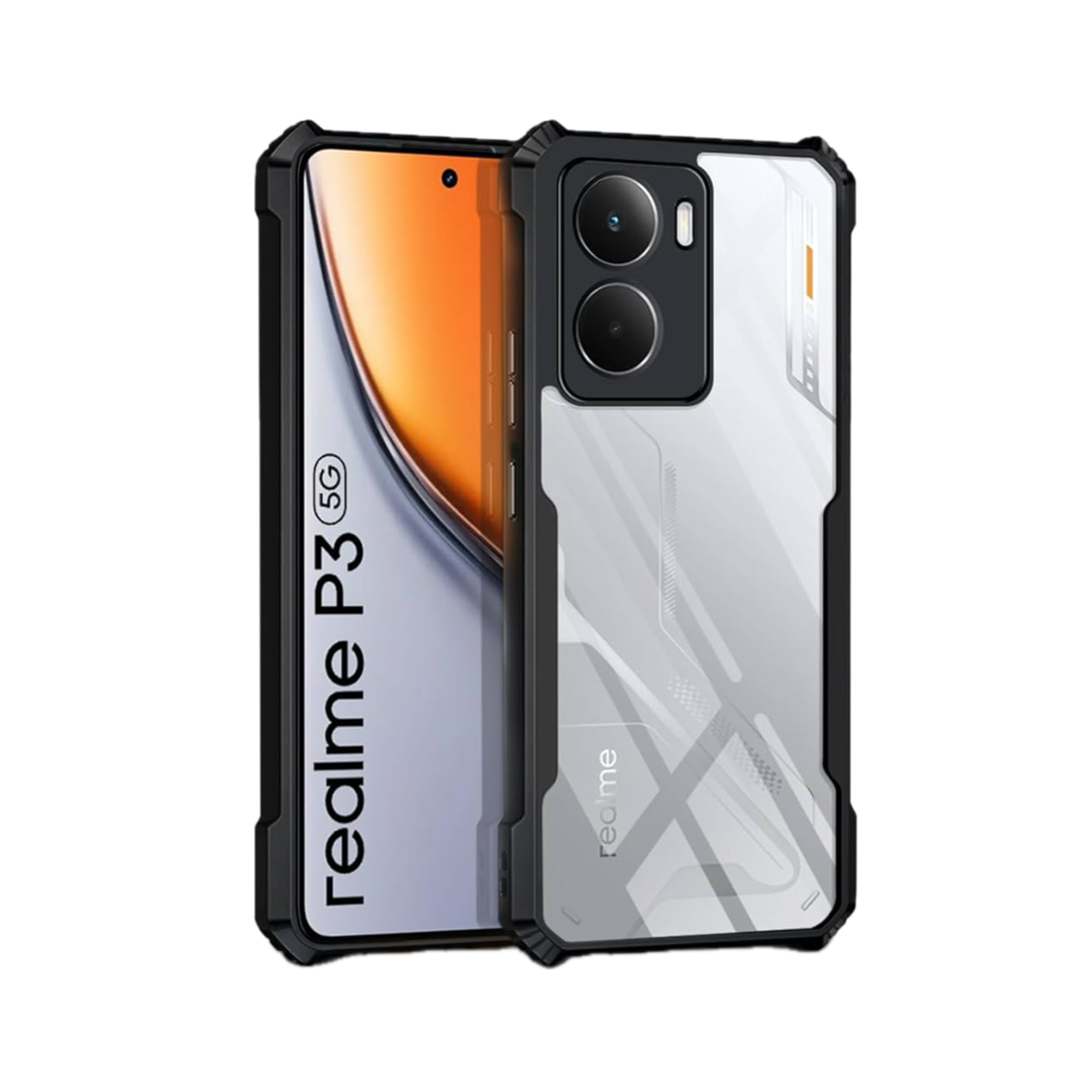 Realme P3 (5g) Ipaaky Back Transparent Case With Side Border