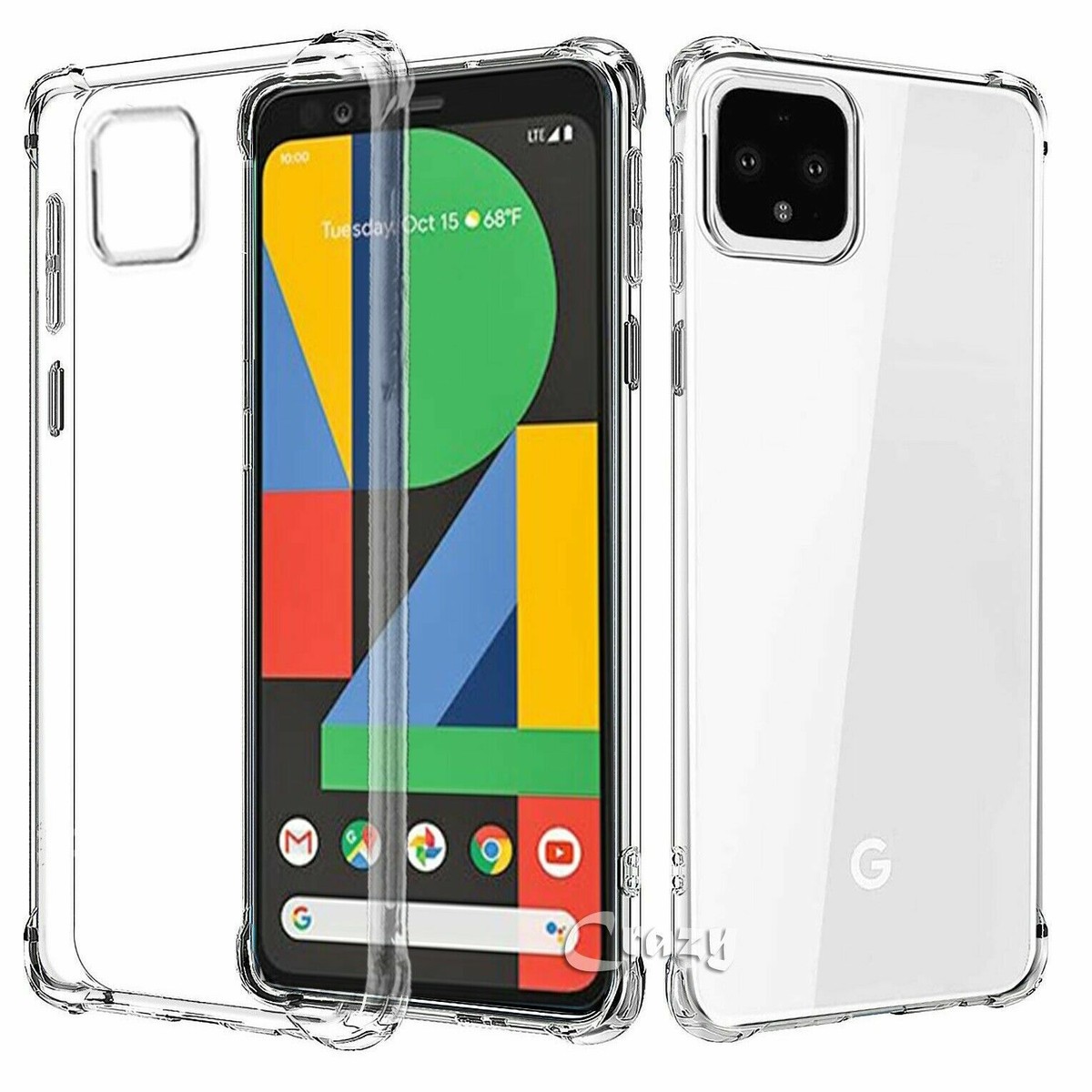 Google Pixel 5 TPU Transparent Case With Side Bumped - Other