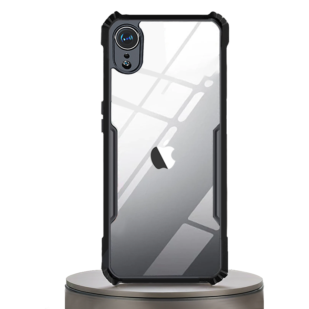 Ipaaky Transparent Back Case for iPhone XR Clear Design Protective Cover - Black (Other)