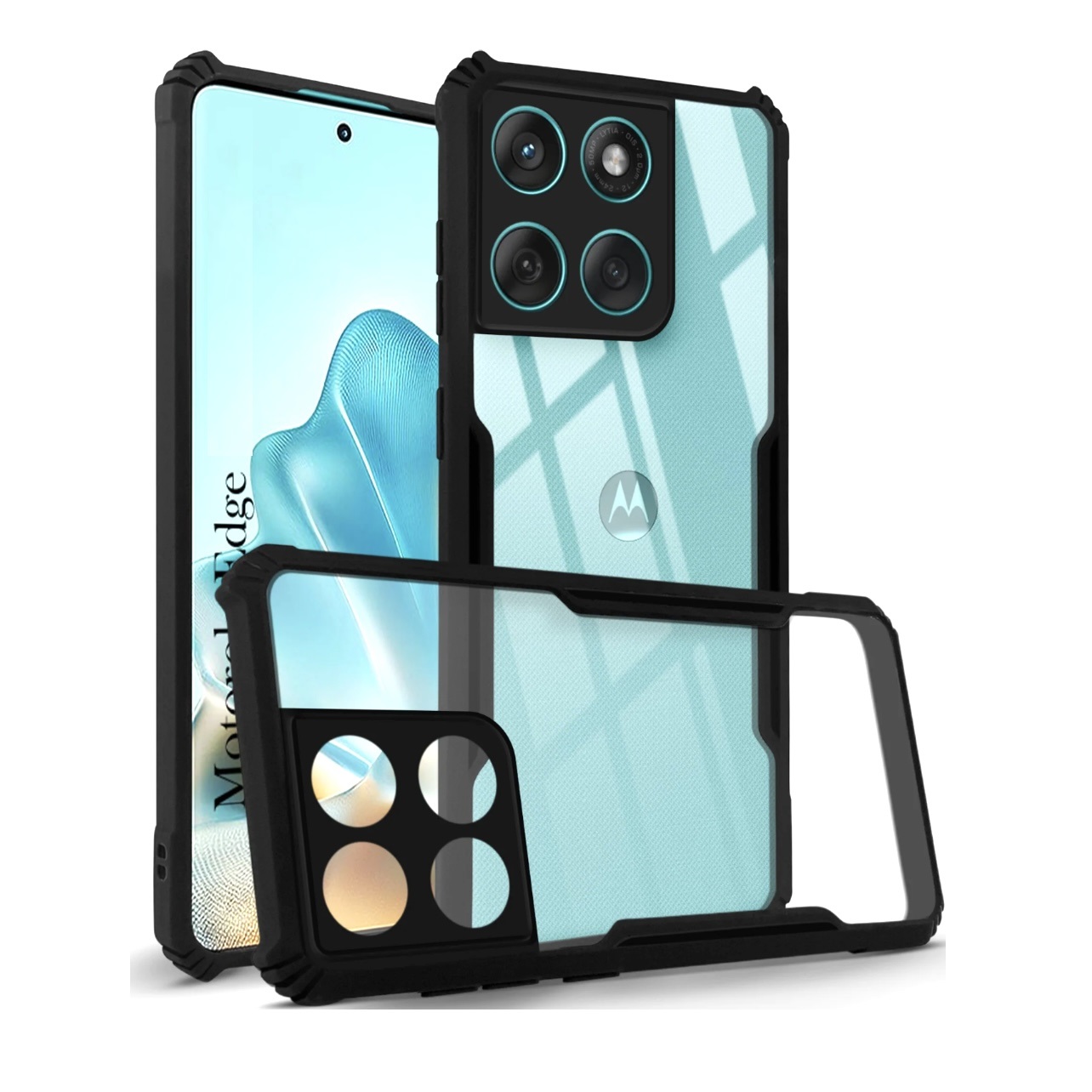 Motorola Edge 70 Fusion Ipaaky Back Transparent Case With Side Border
