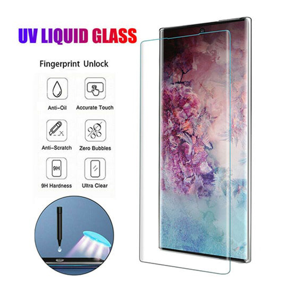 Samsung Galaxy Note 10 UV Curved Screen Protector Glass With Liquid & Light - Other