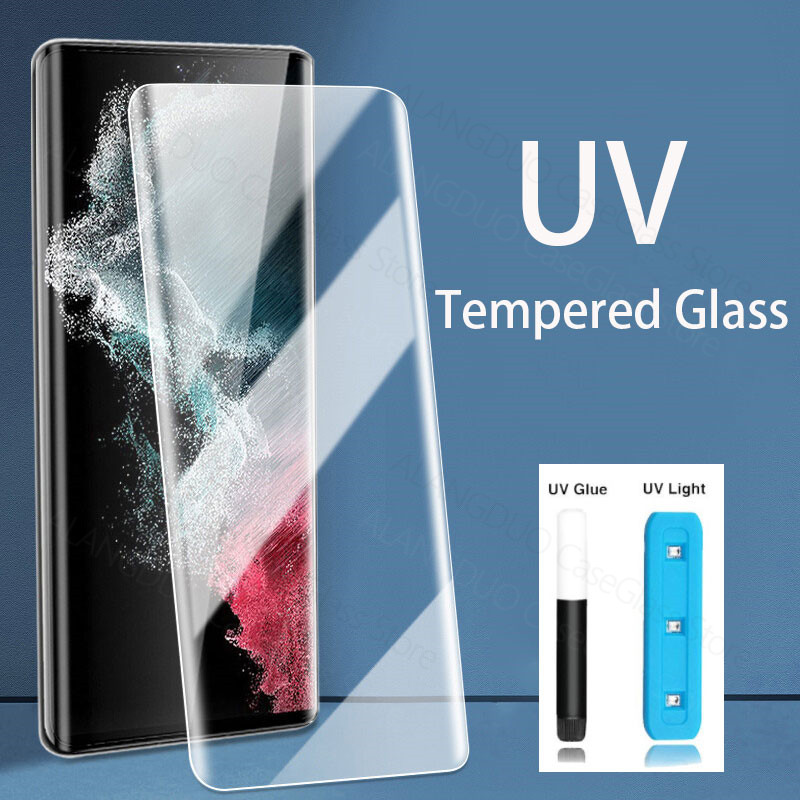 Huawei P30 Pro UV Curved Screen Protector Glass With Liquid & Light - Other