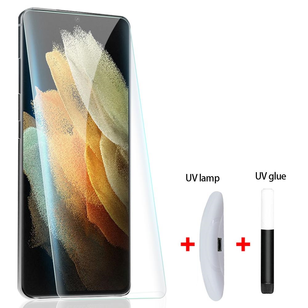 Samsung Galaxy S21 Ultra UV Curved Screen Protector Glass With Liquid & Light - Other