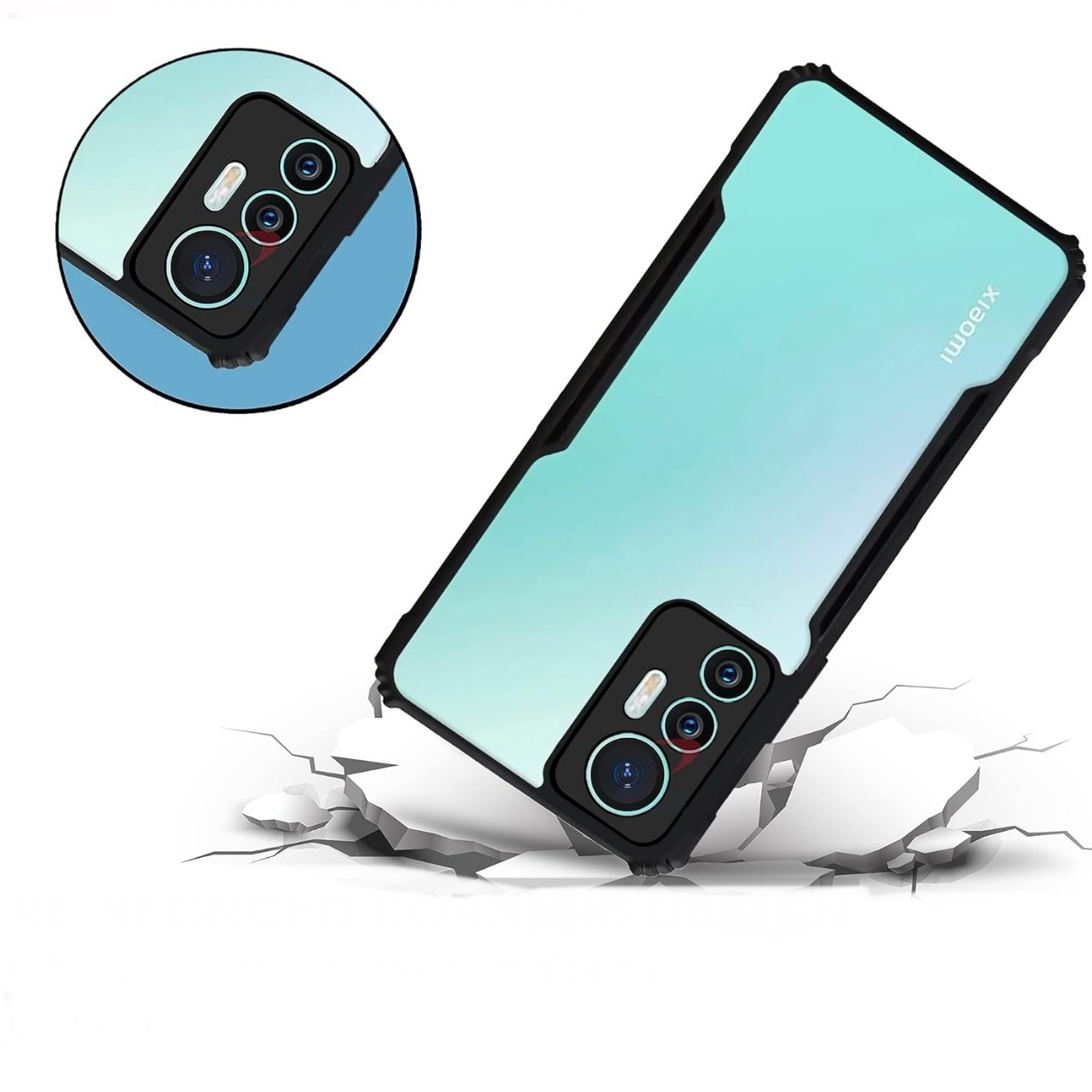 Mi 12 lite Ipaaky Back Transparent Case