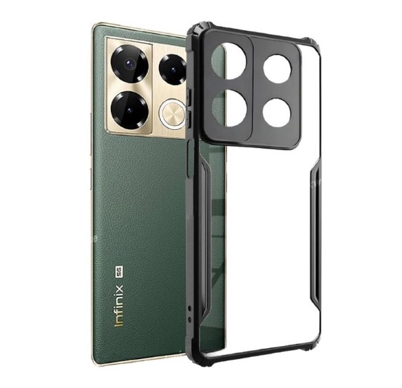 Infinix Note 40 Ipaaky Case With Back Transparent - Black (Other)