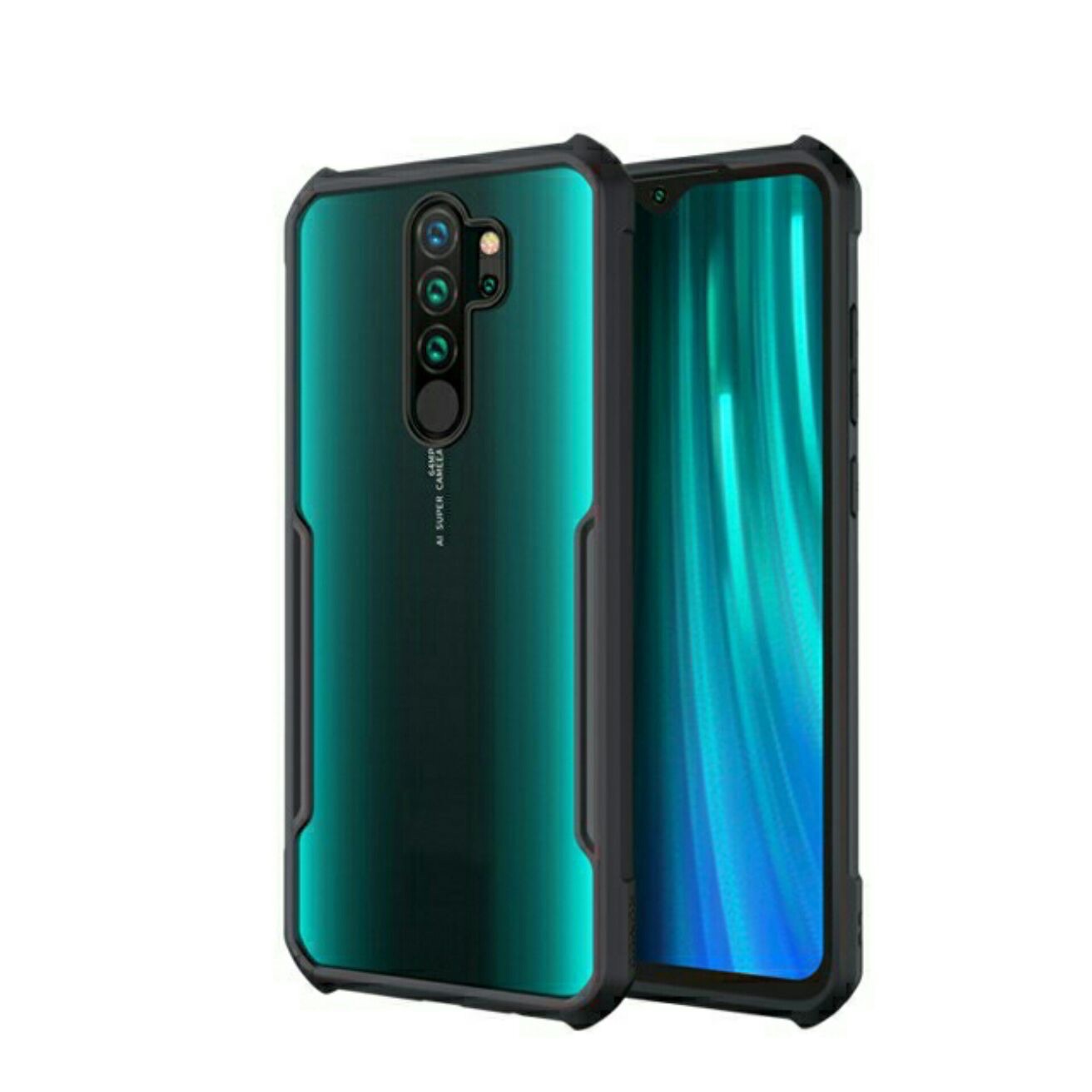 Poco M2 Ipaaky Case With Back Transparent - Black (Other)