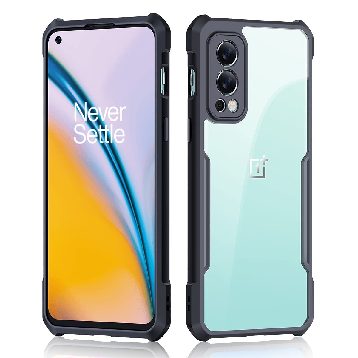 OnePlus Nord 2 (5g) Ipaaky Case With Back Transparent  - Black (Other)