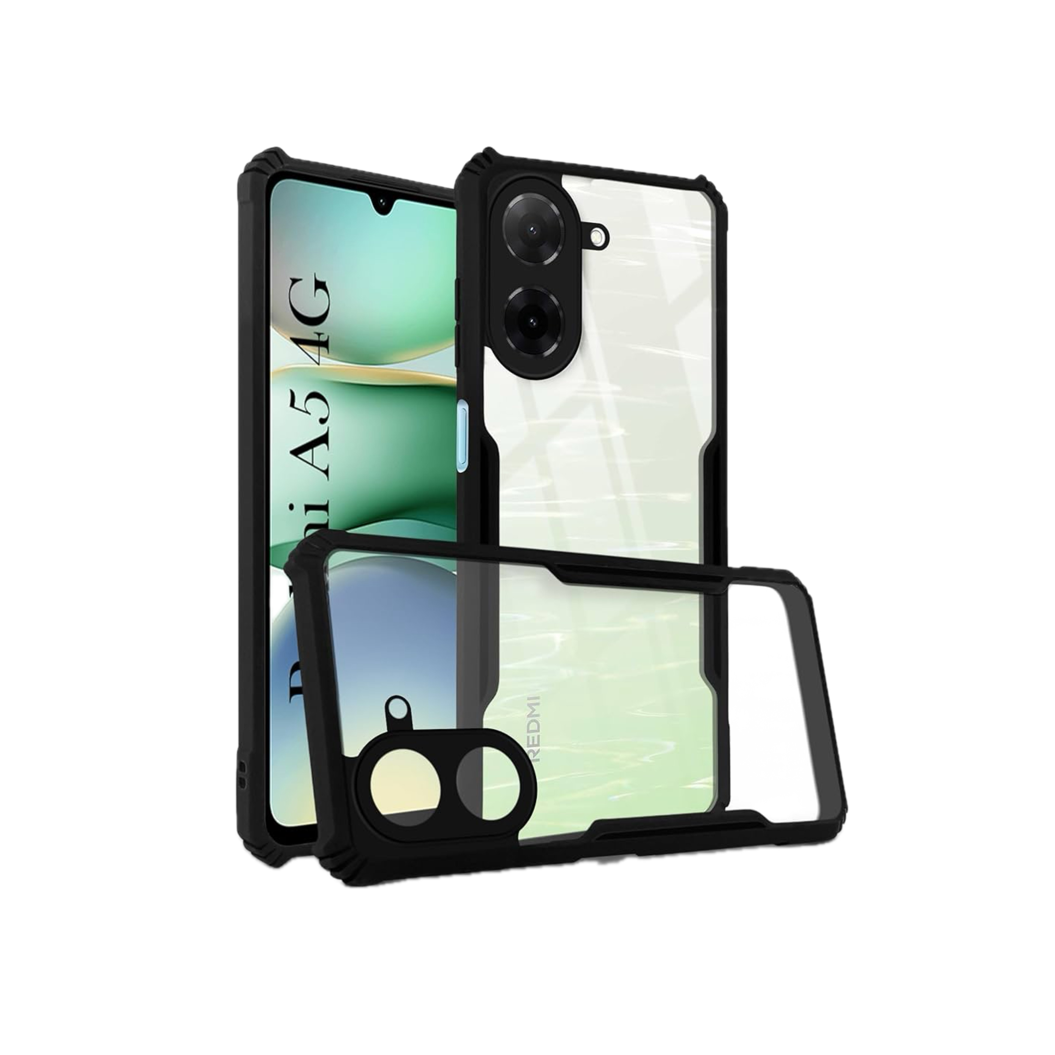 Poco C71 Ipaaky Back Transparent Case With Side Border