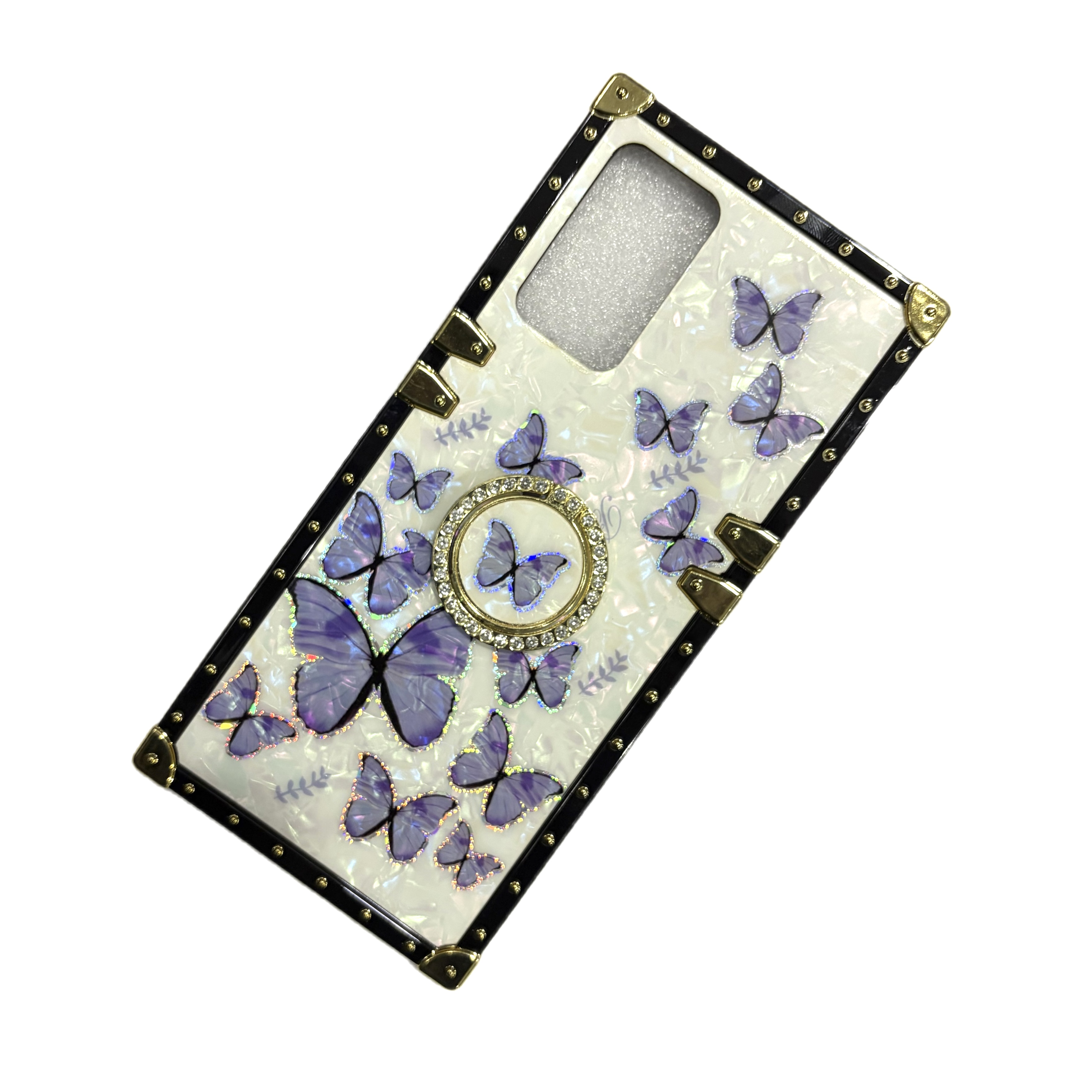 Oppo A55 (4G) Fancy Butterfly Printed Case With Ring Stand
