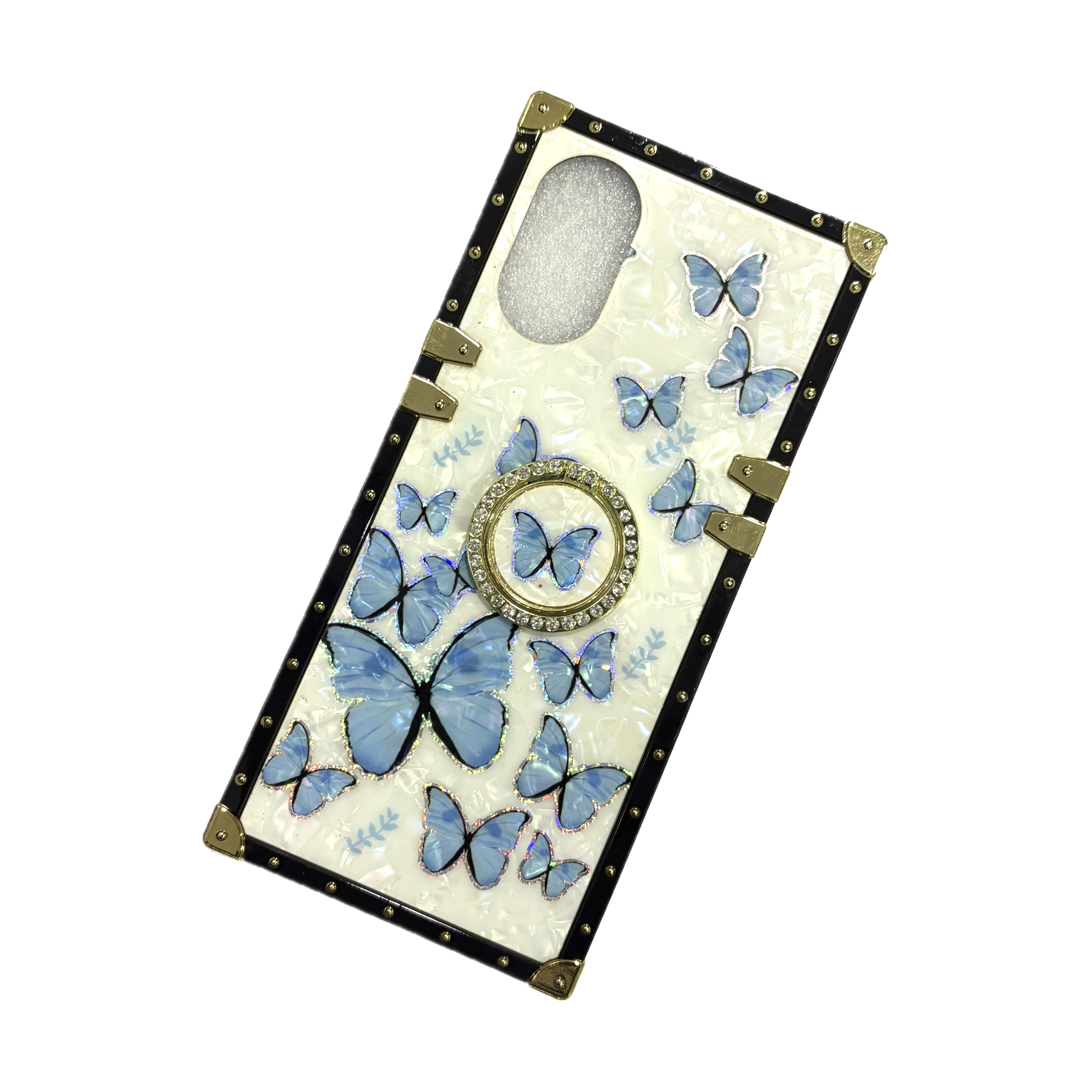 Oppo A18 Fancy Butterfly Printed Case With Ring Stand - Other