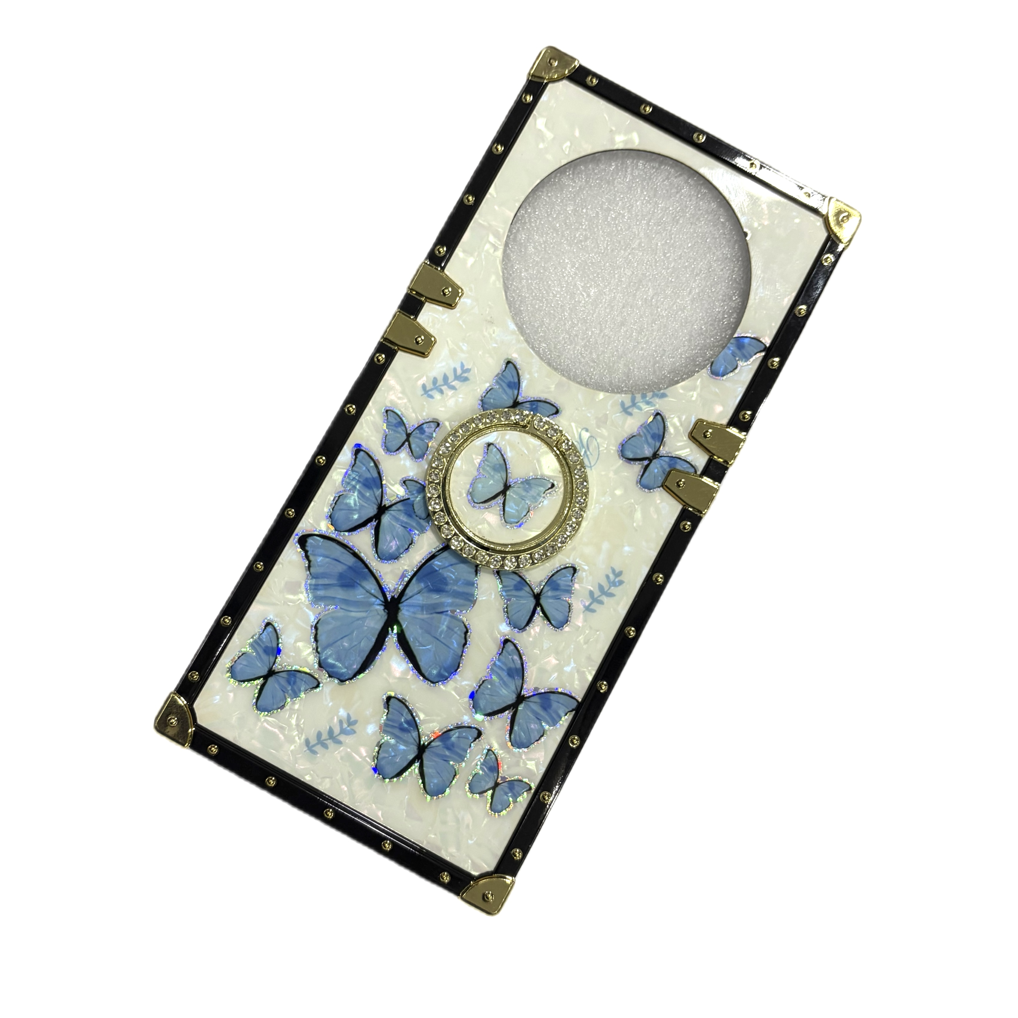 Redmi A3 Fancy Butterfly Printed Case With Ring Stand
