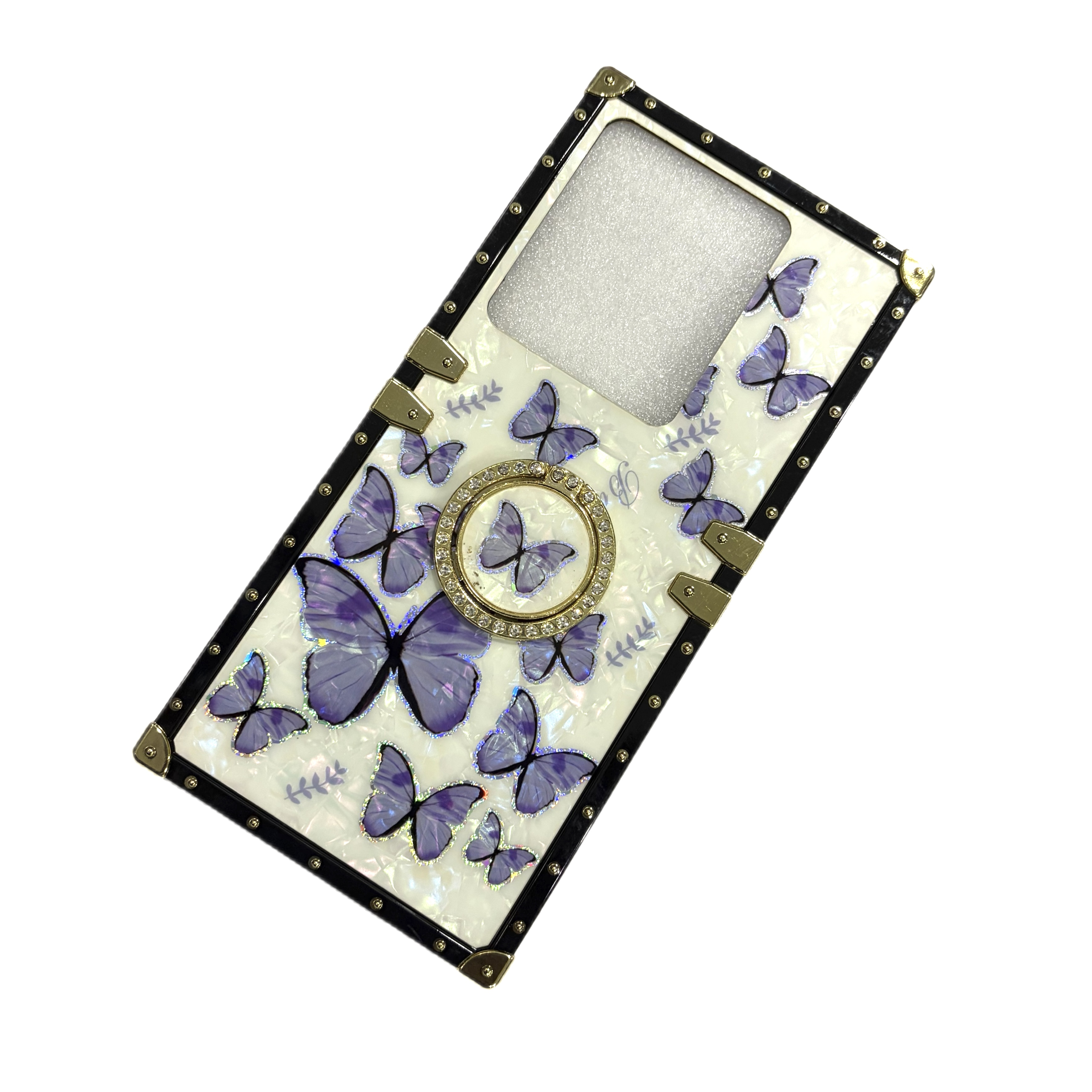 Redmi Note 13 Pro Fancy Butterfly Printed Case With Ring Stand - Other