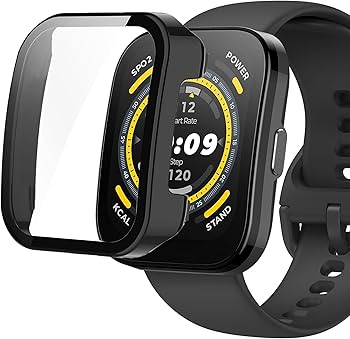 Amazfit Bip 5 Watch Hard Case With Glass - Black