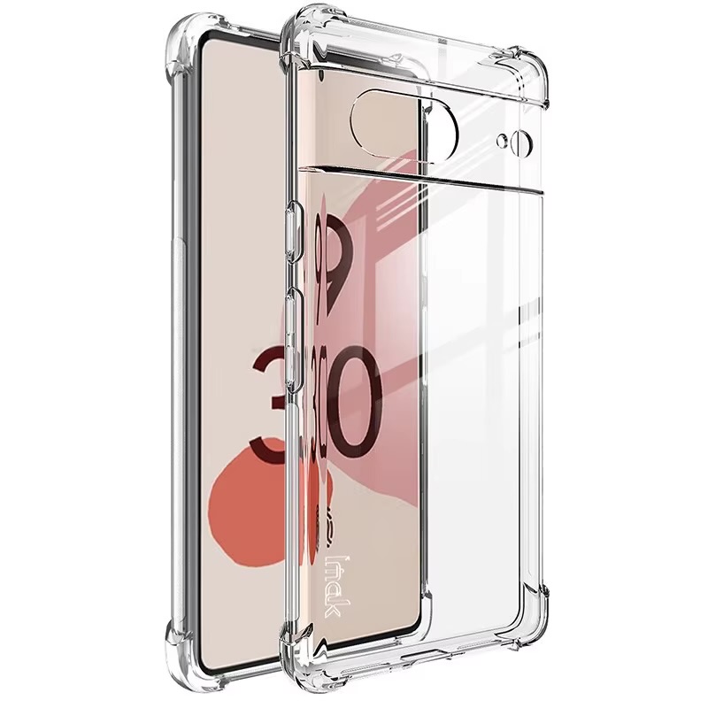 Google Pixel 6A TPU Transparent Case With Side Bumped - Clear (Other)