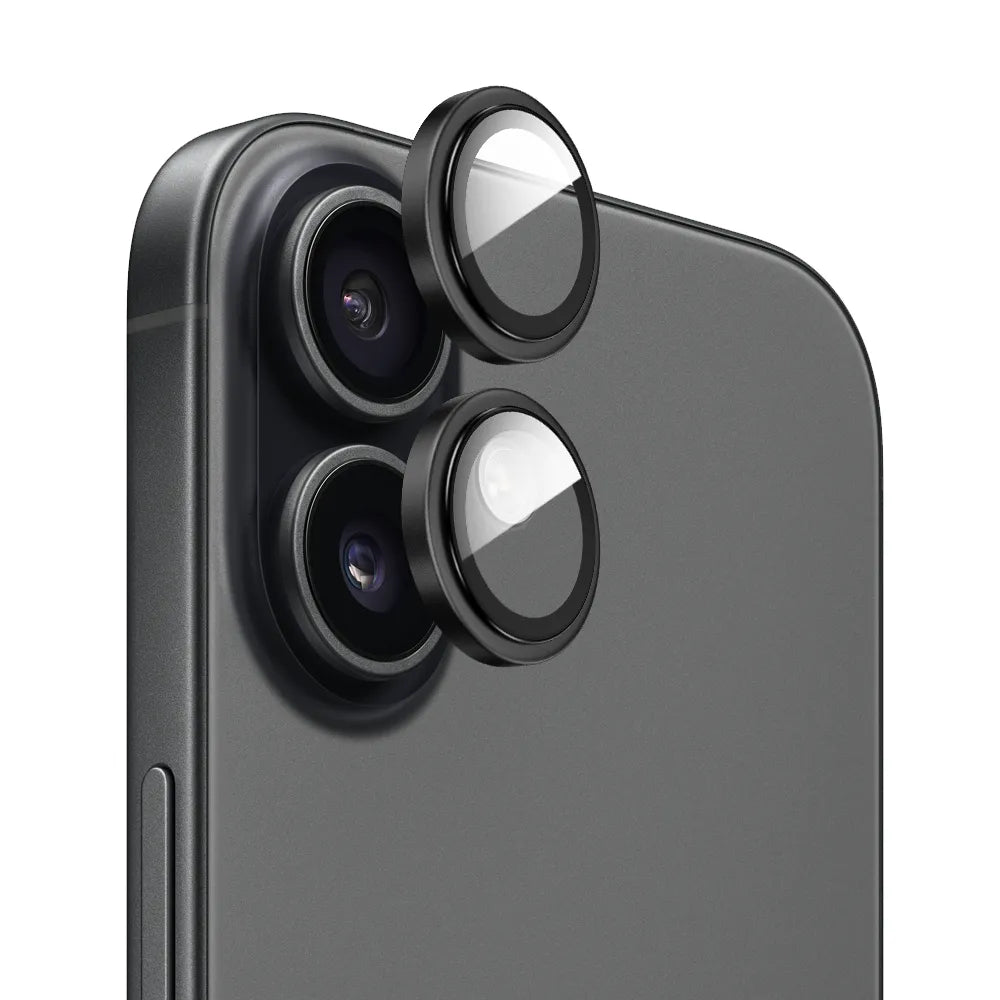 Iphone 17 Air Camera Protector Mettalic Ring Glass - Black