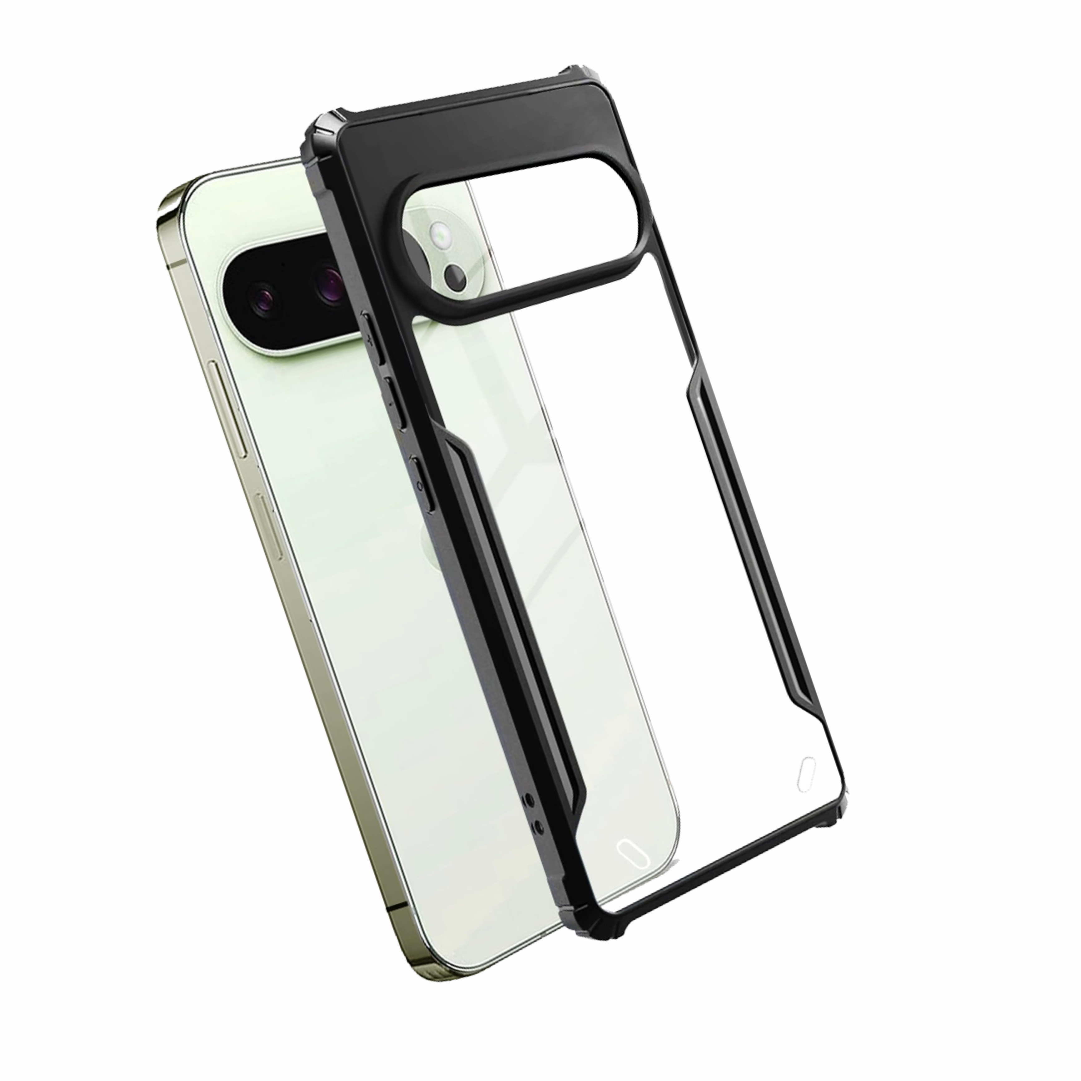 Google Pixel 10 Ipaaky Back Transparent Case With Side Border