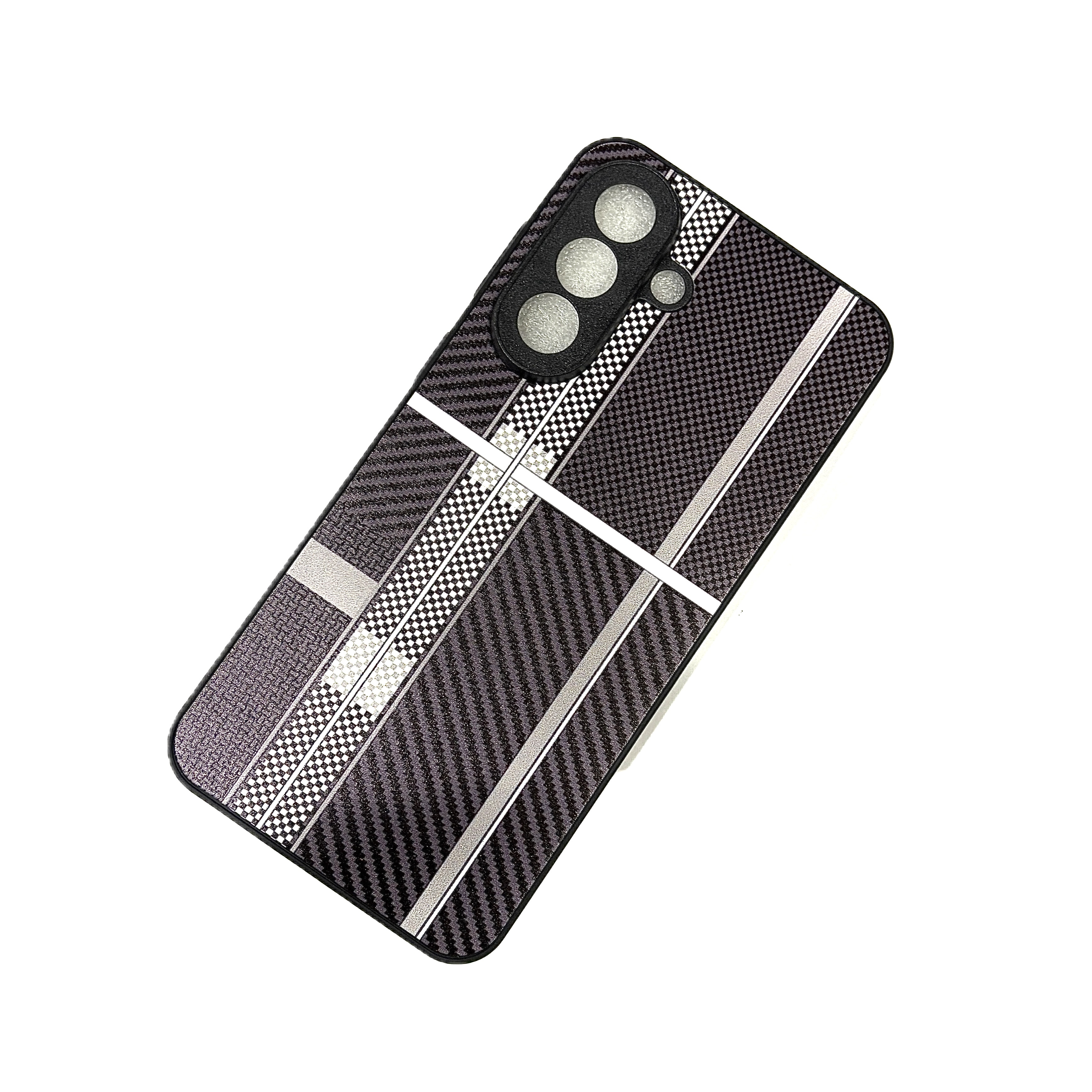 Samsung A56  Printed Pattern Lining Case With Side Silicon