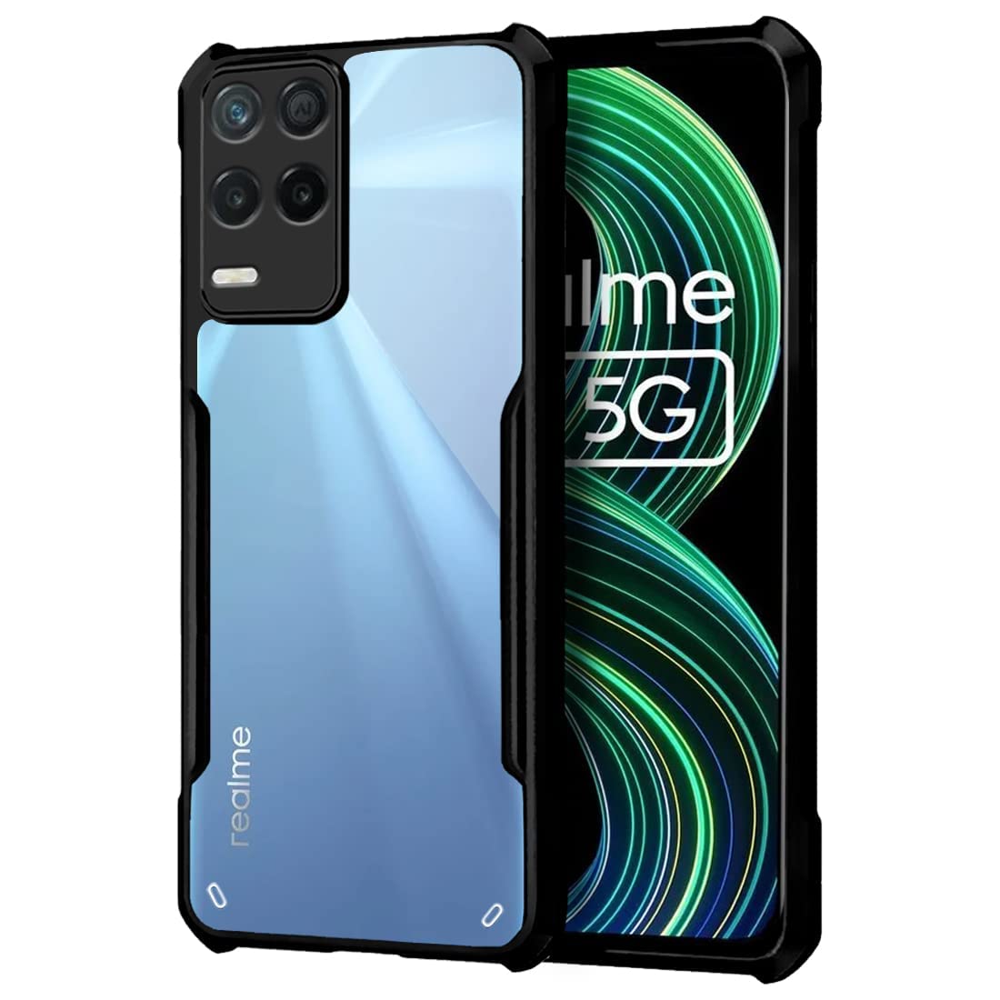 Realme 9 (5G) Ipaaky Back Transparent Case With Side Border