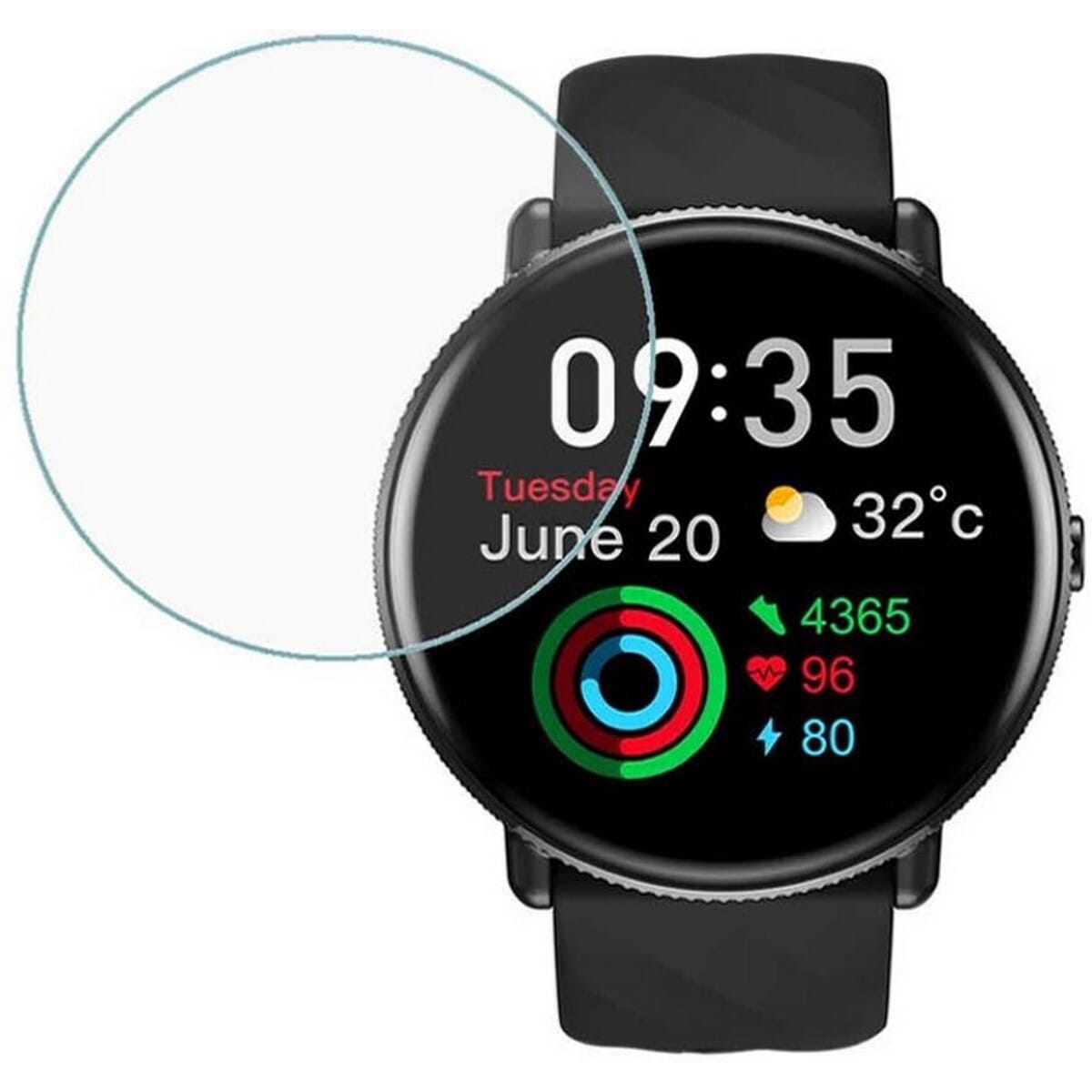 Ceramic Flexible Full Glue Protective Glass For Zeblaze GTR 3 Pro - Black