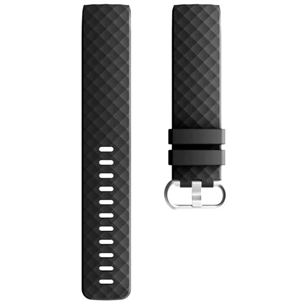 Soft Silicon Strap For Fitbit Charge 3/4 - Freesize - Black