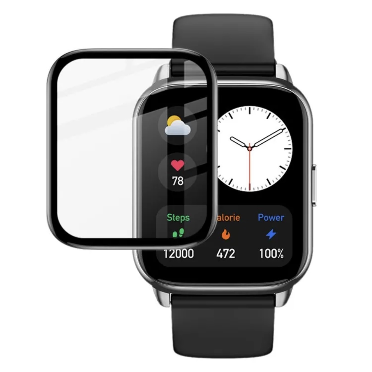 Ceramic Flexible Full Glue Protective Glass For Zeblaze GTS 3 - Black