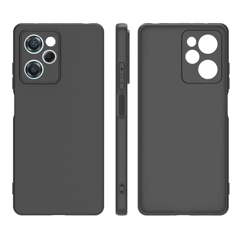 Soft Silicon Case With Fur Inside For Poco X5 Pro - Black