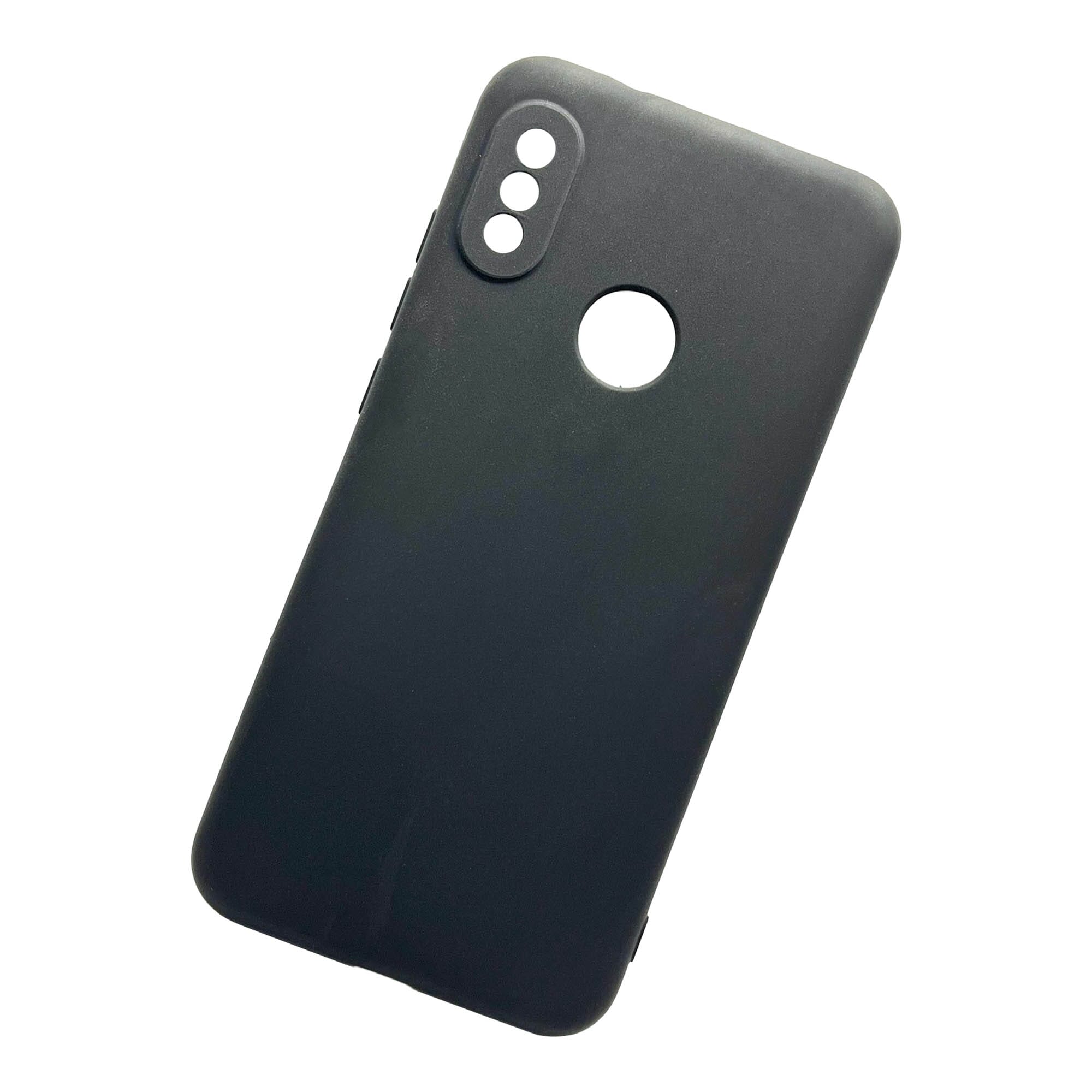 Mi A2 Lite Soft Silicon Case With Fur Inside - Black
