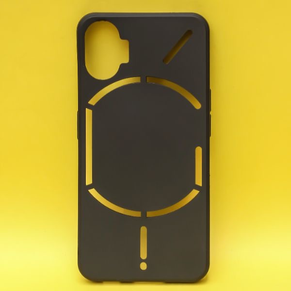 Soft Silicon Case With Fur Inside For Nothing Phone 1 - Black