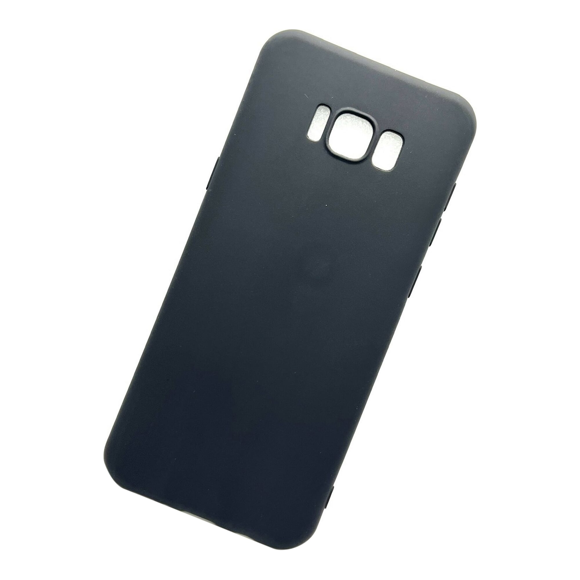Samsung Galaxy S8 Plus Soft Silicon Case With Fur Inside - Black