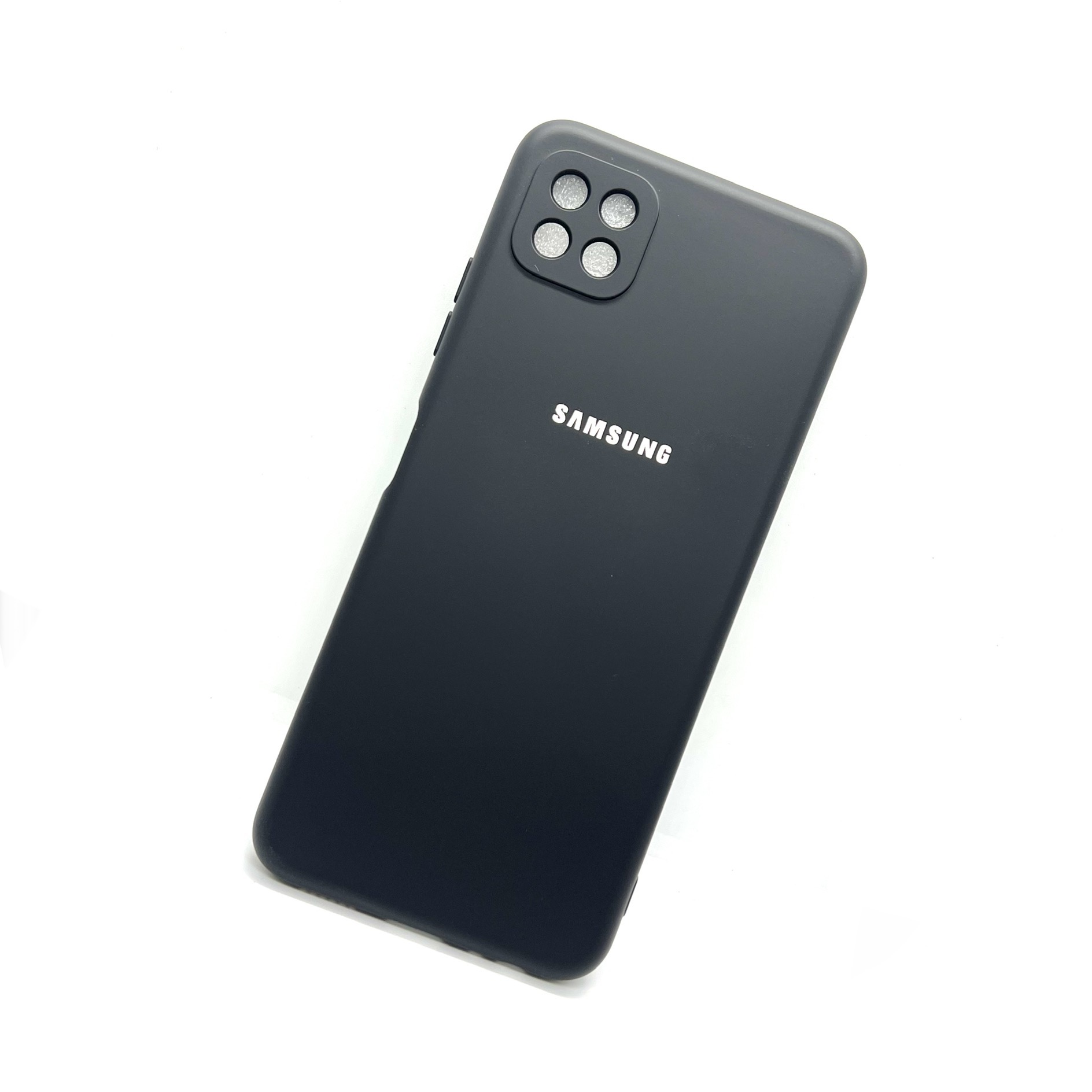 Soft Silicon Case With Fur Inside For Samsung Galaxy A22 (5g) - Black