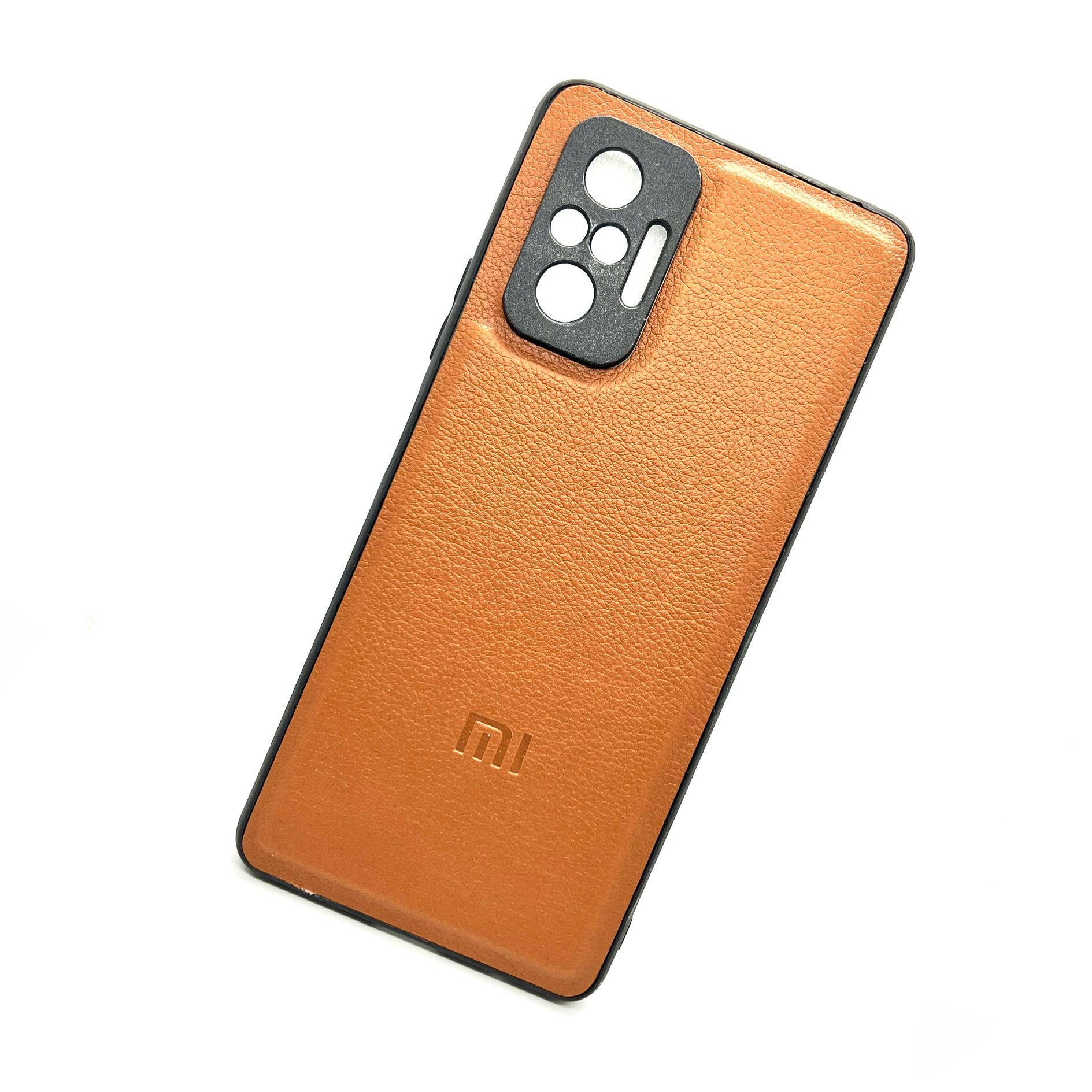 Redmi Note 10 Pro Hard Leather Camera Protection Case - Brown