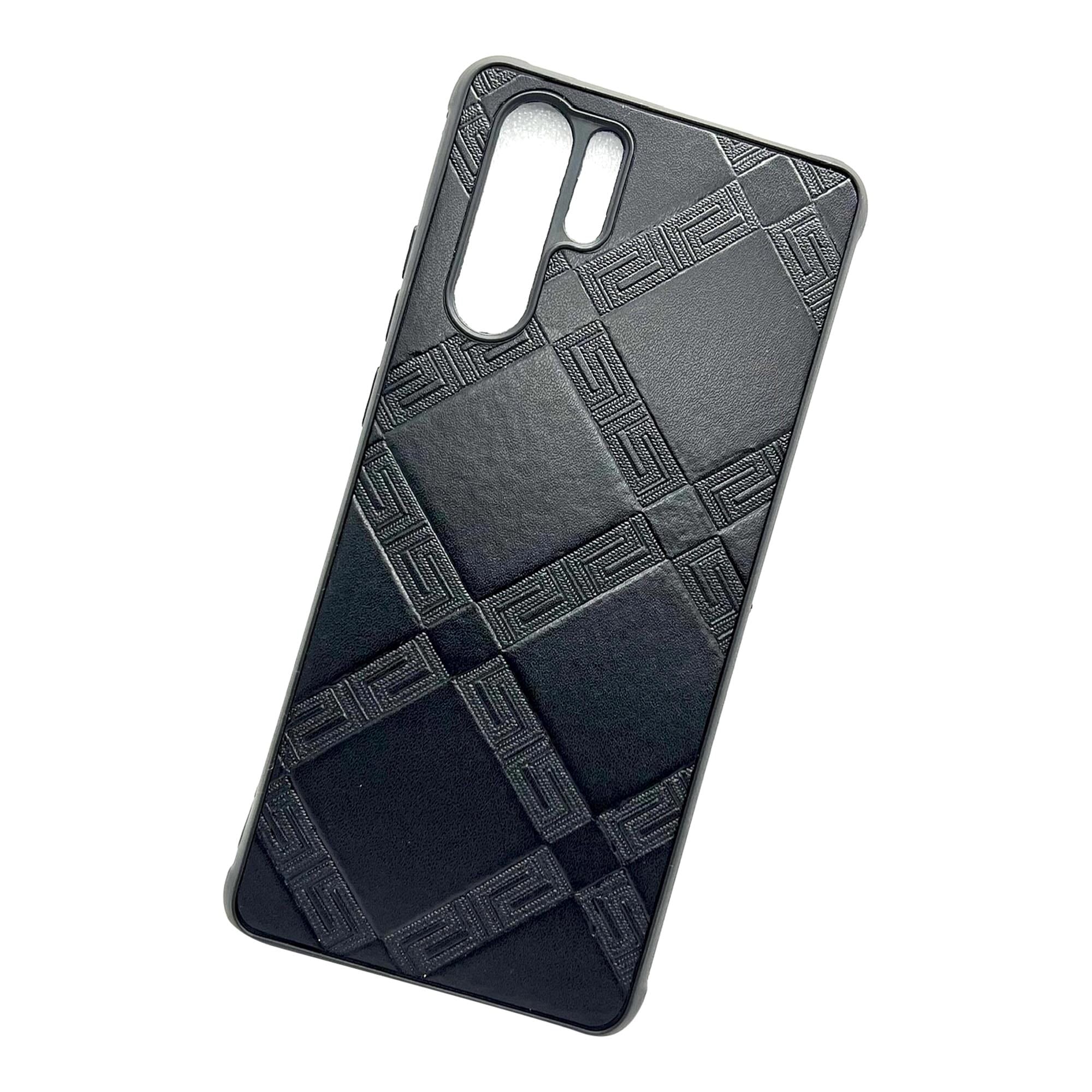 Huawei P30 Pro Finish Leather Camera Protection Case - Black