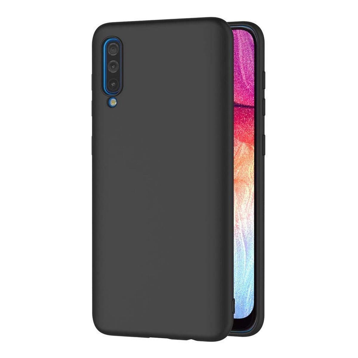 Soft Silicon Case With Fur Inside  For Vivo S1 - Black