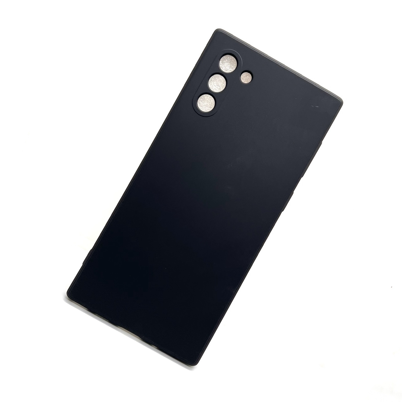 Samsung Galaxy Note 10 Soft Silicon Case With Fur Inside - Black