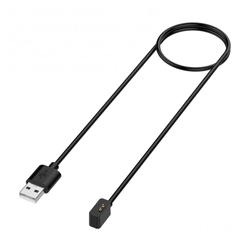 Magnetic USB charger For Redmi Watch 3 Active - Black