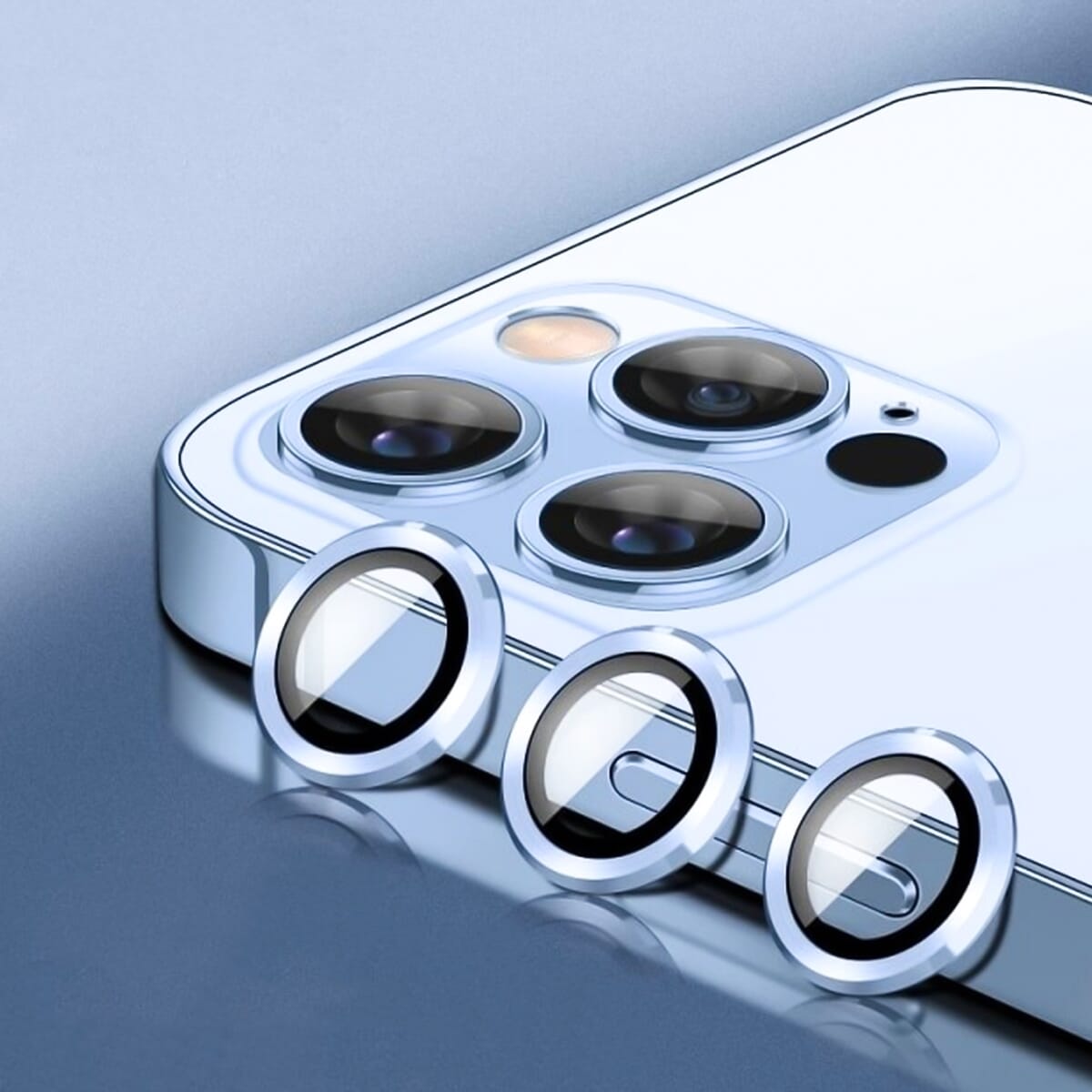 Metallic Ring Glass Camera Protection For Iphone 13 Pro