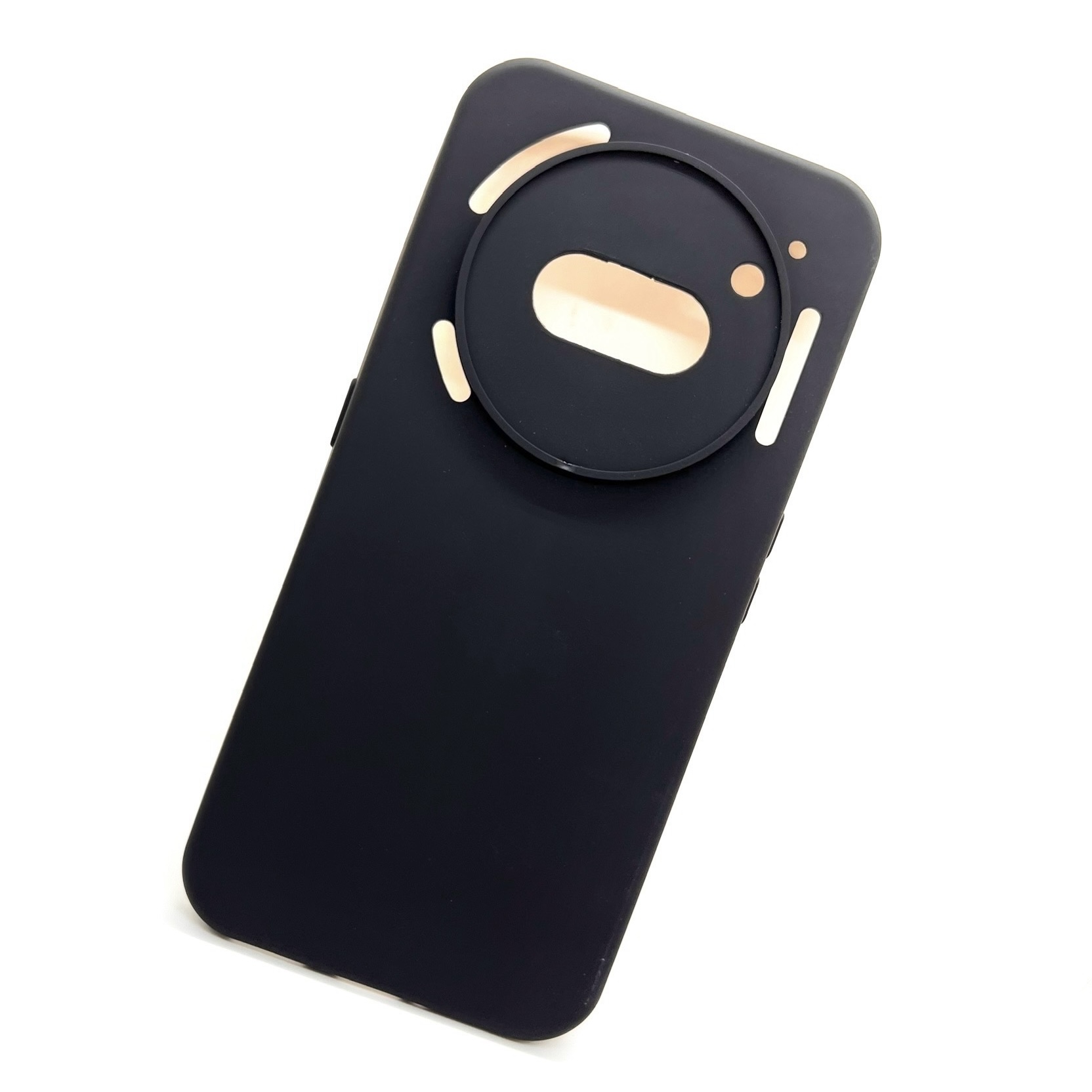 Soft Silicon  Case With Fur Inside For Nothing Phone 2A - Black