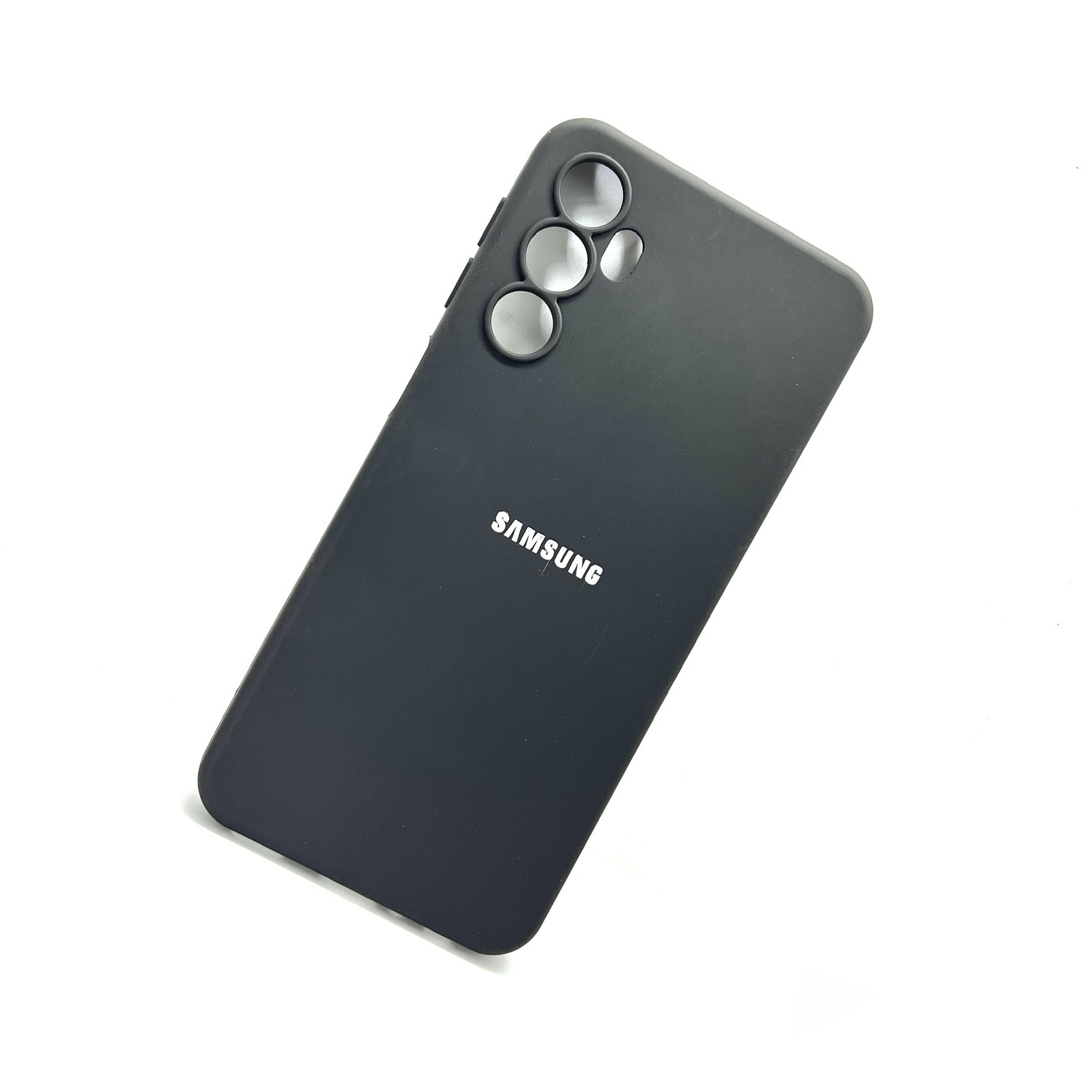 Samsung Galaxy M34 Soft Silicon Case With Fur Inside - Black