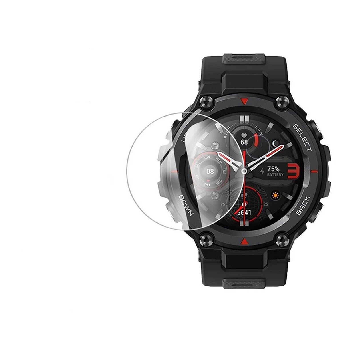 Ceramic Full Glue Flexible Screen Protector For Amazfit T-Rex - Black