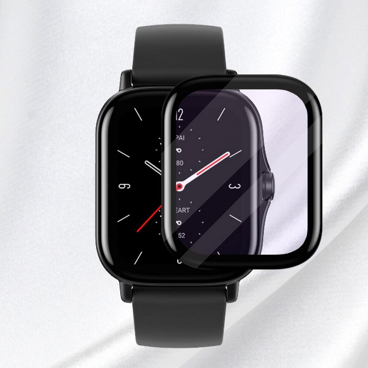 Ceramic Full Glue Flexible Screen Protector For Amazfit GTS 2/2e - Black