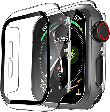 Apple Watch Series 10 (42mm) Full Transparent Case With Protection Glass - Black