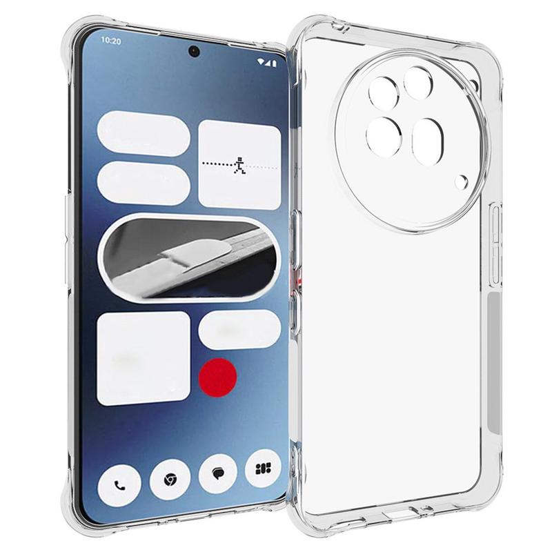 Nothing phone 3A Pro (5g) Transparent Clear TPU With Side Bumped Phone Case