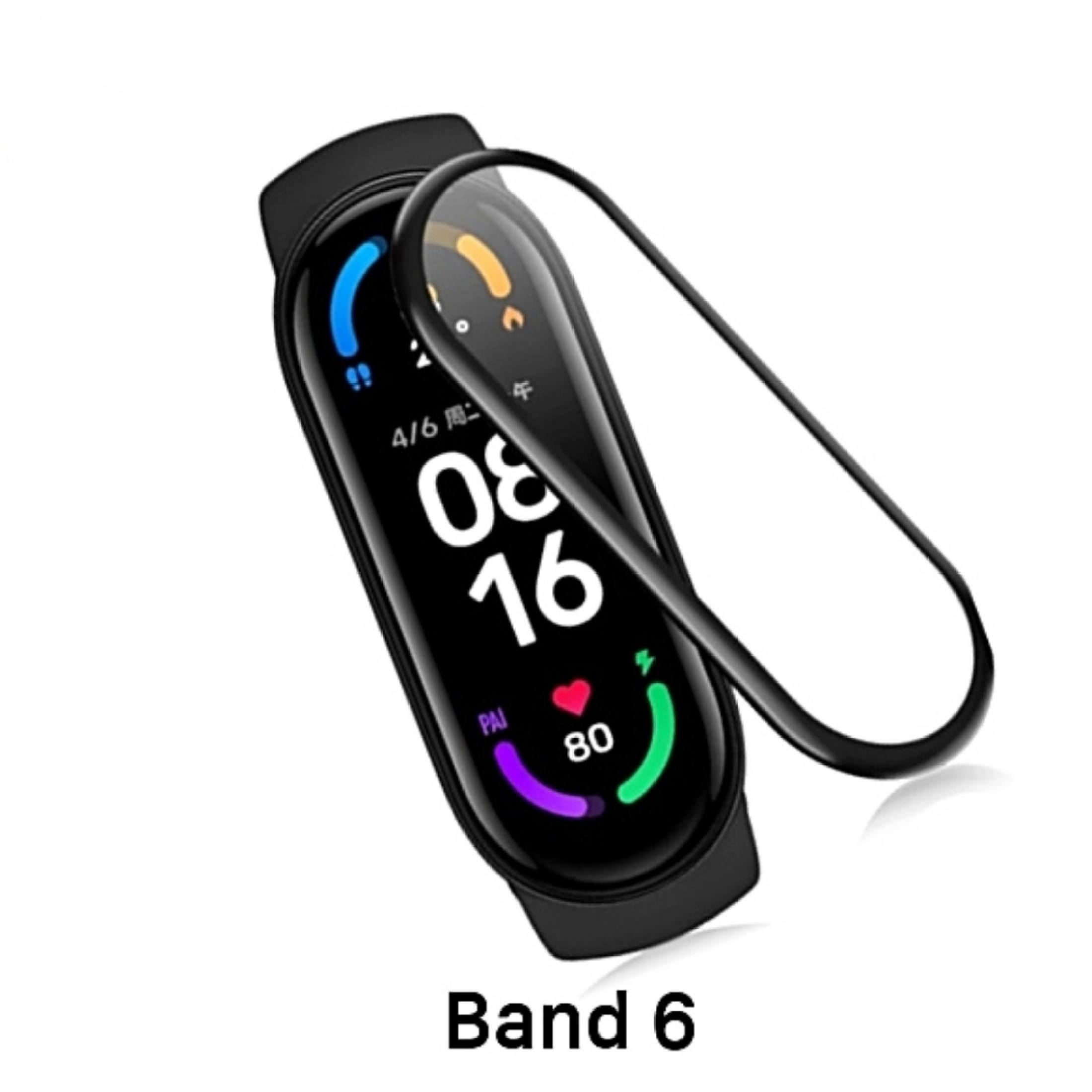 Ceramic Full Glue Flexible Screen Protector For Mi Band 6 - Black