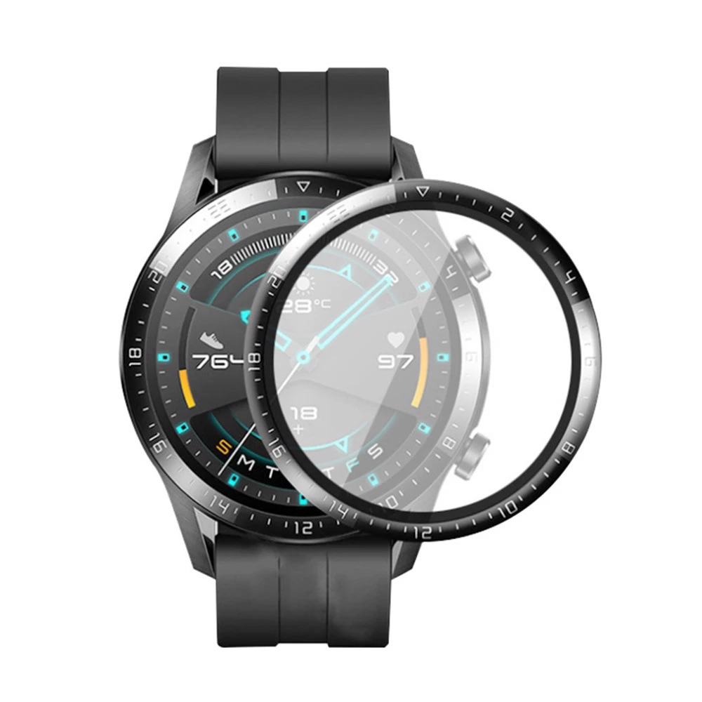 Ceramic Flexible Full Glue Protective Glass For Huawei GT2 (46mm) - Black